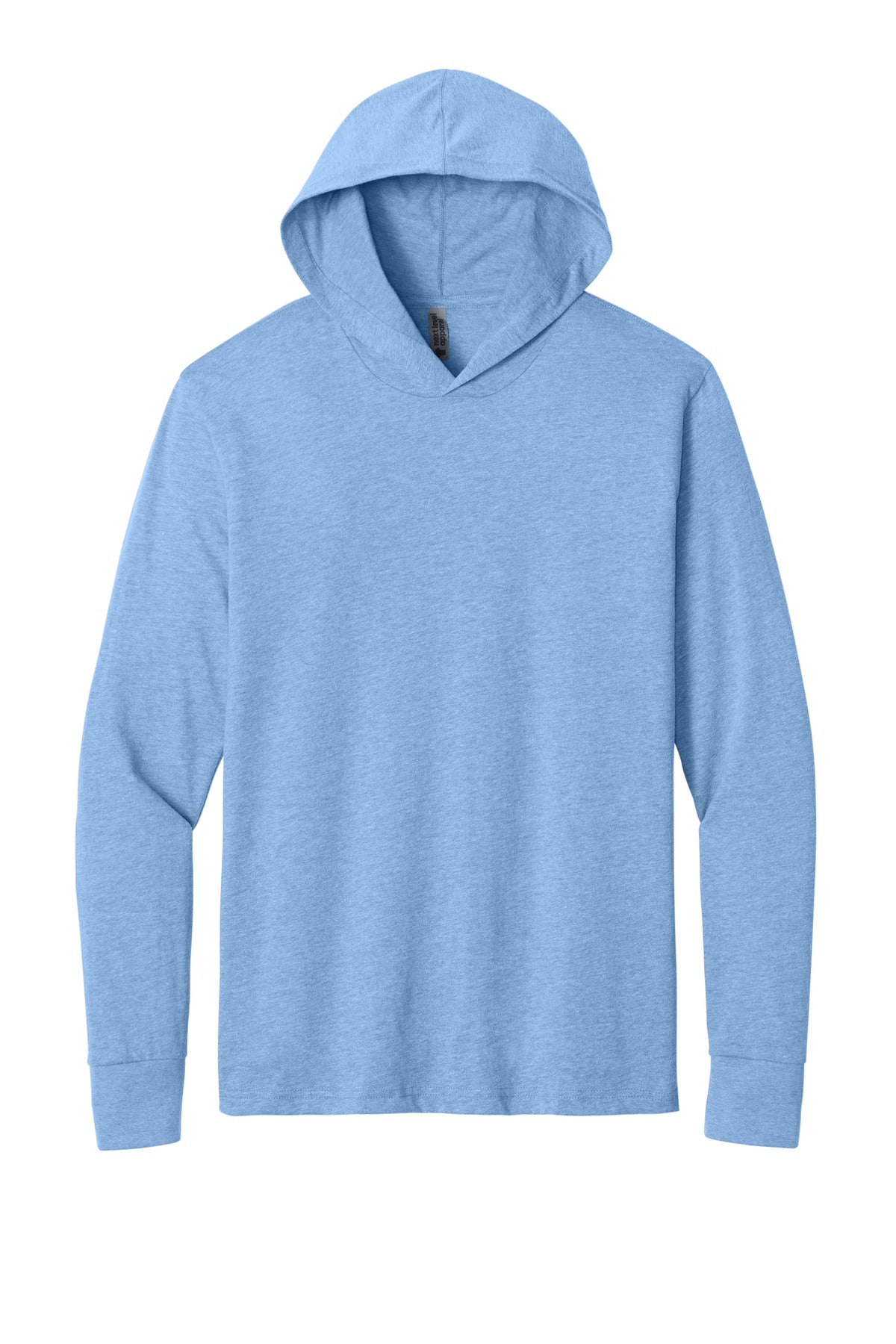 Next Level Apparel CVC Long Sleeve Hoodie - Heather Columbia Blue