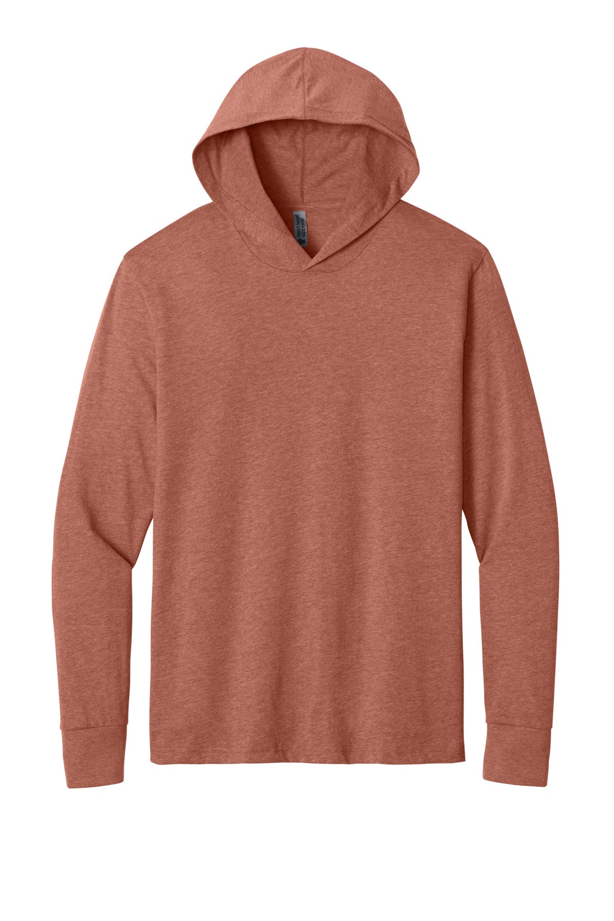 Next Level Apparel CVC Long Sleeve Hoodie - Heather Redwood