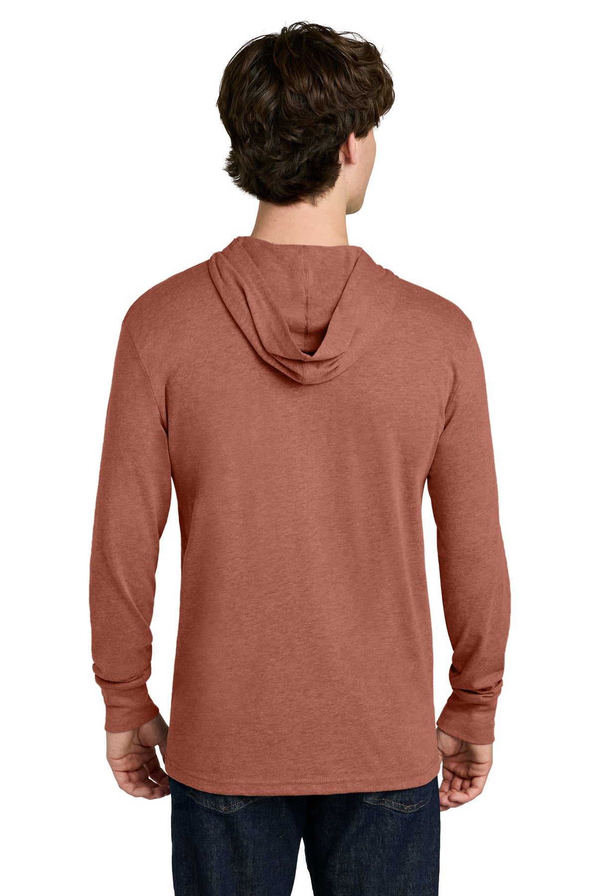 Next Level Apparel CVC Long Sleeve Hoodie - Heather Redwood