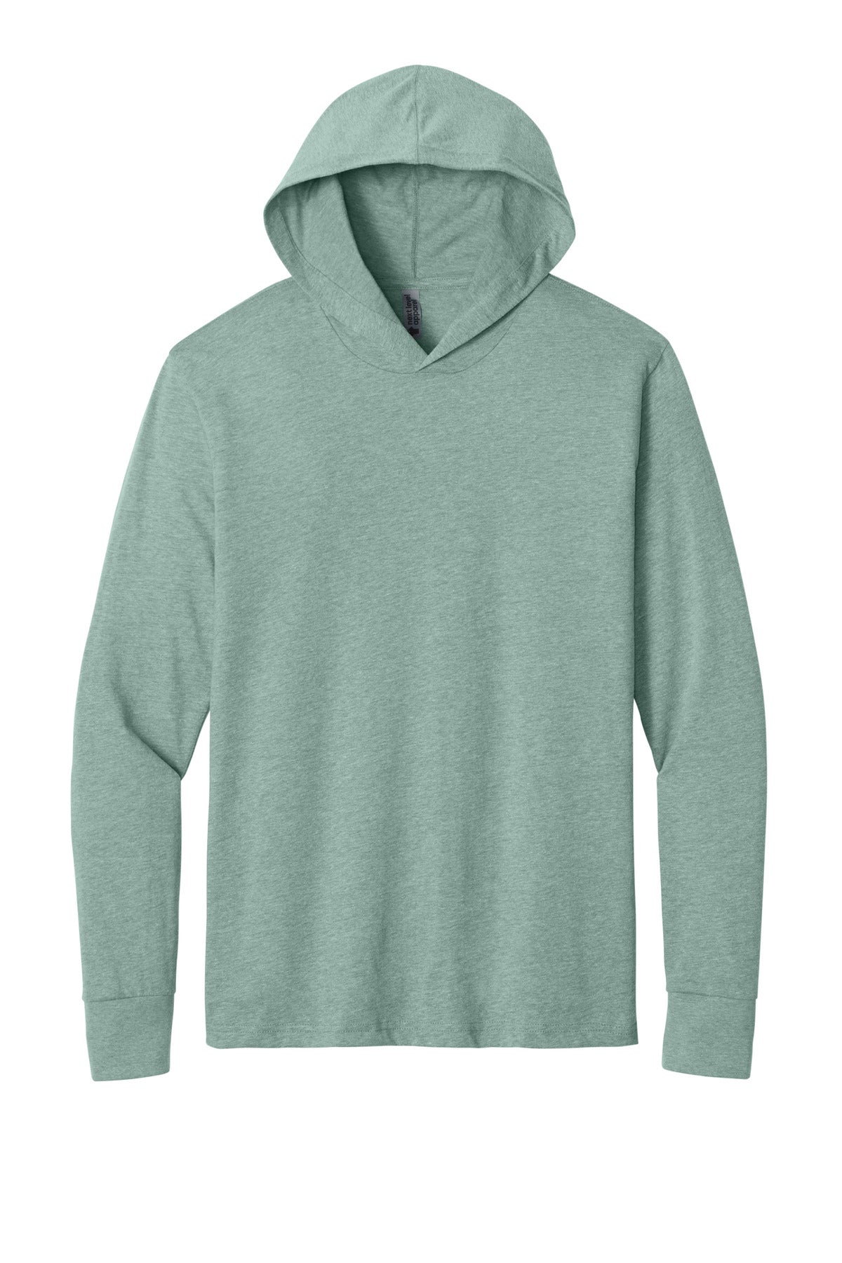 Next Level Apparel CVC Long Sleeve Hoodie - Heather Seafoam