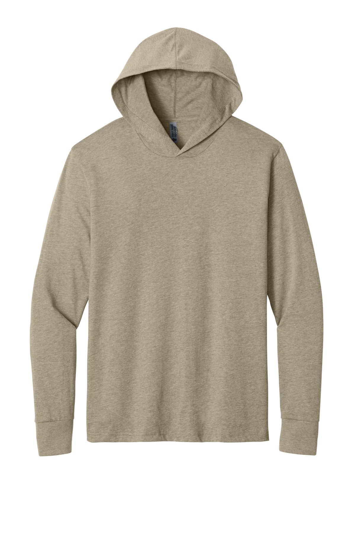 Next Level Apparel CVC Long Sleeve Hoodie - Heather Tan