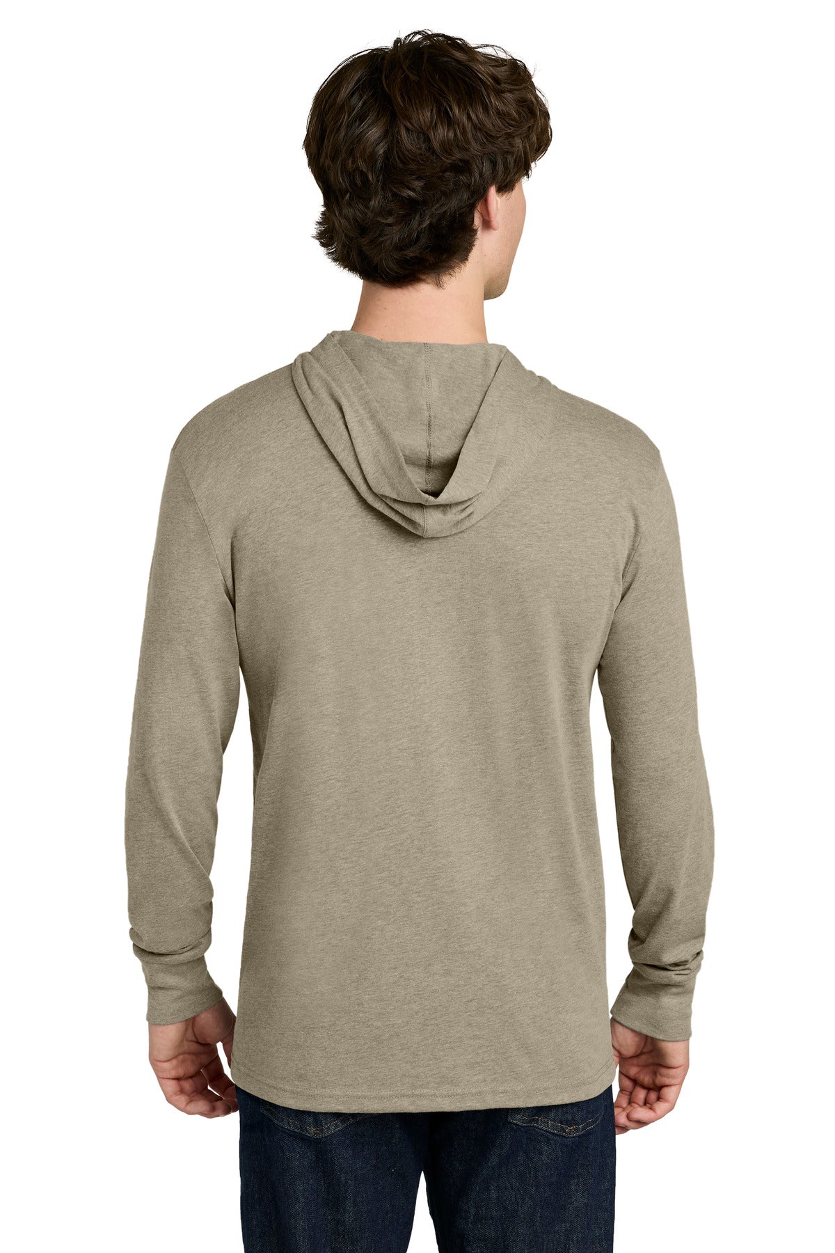 Next Level Apparel CVC Long Sleeve Hoodie - Heather Tan