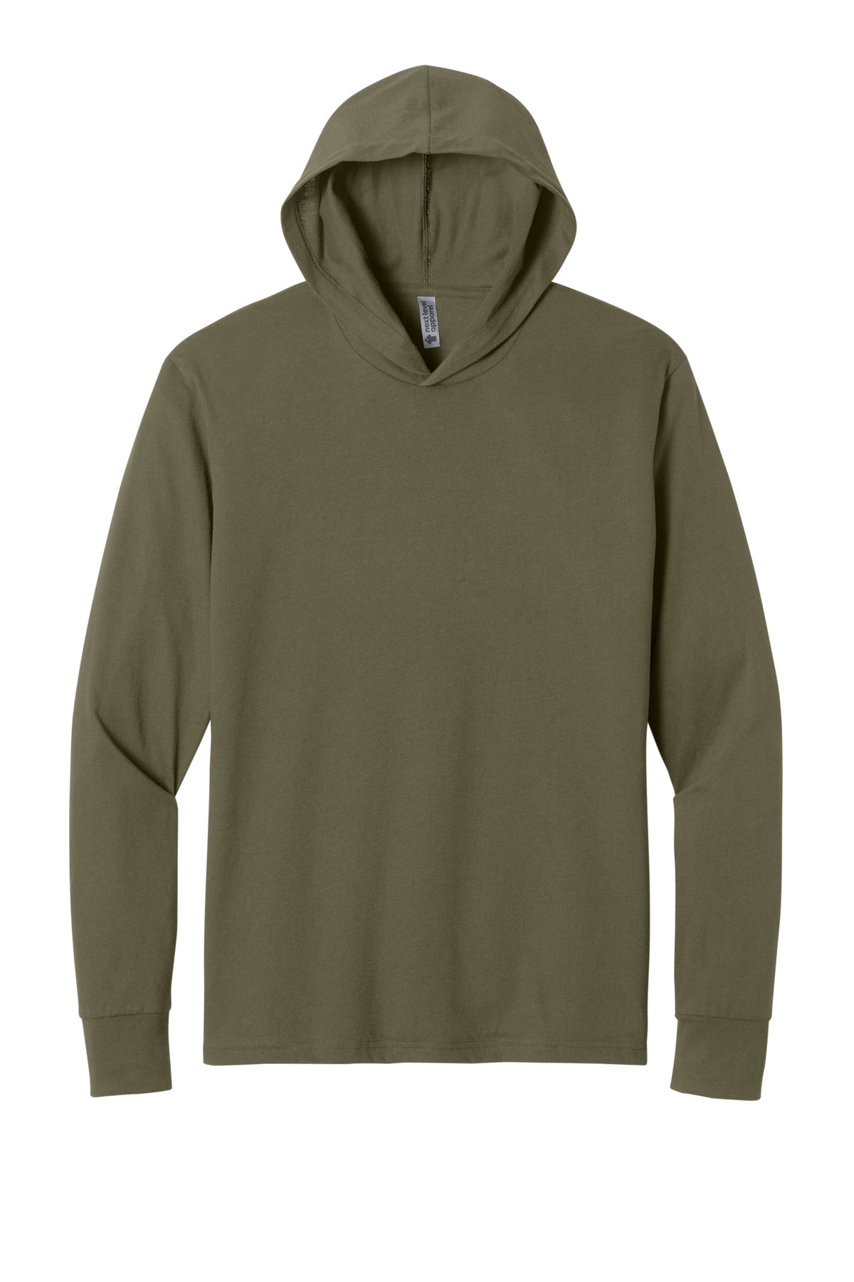 Next Level Apparel CVC Long Sleeve Hoodie - Military Green