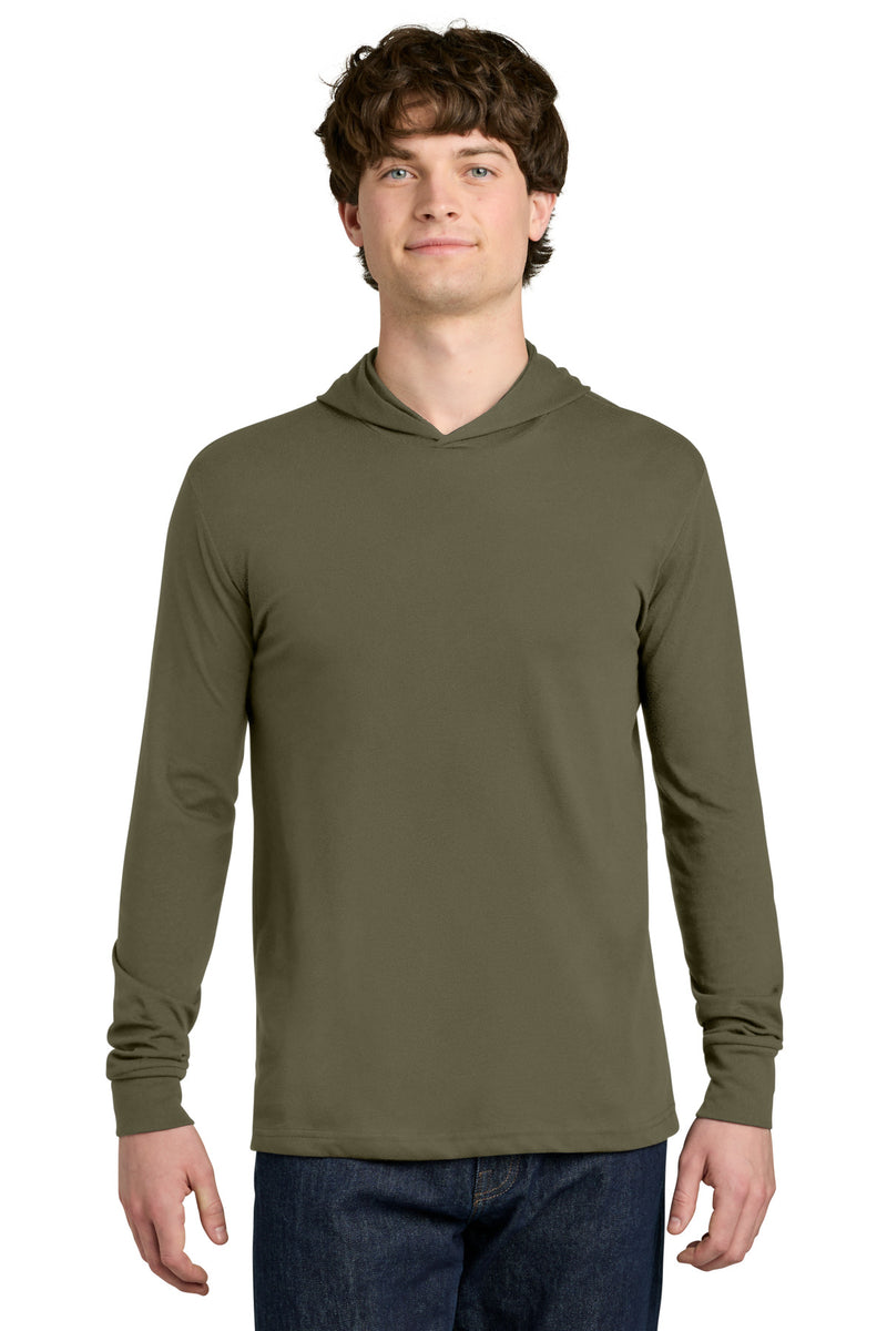 Next Level Apparel CVC Long Sleeve Hoodie - Military Green