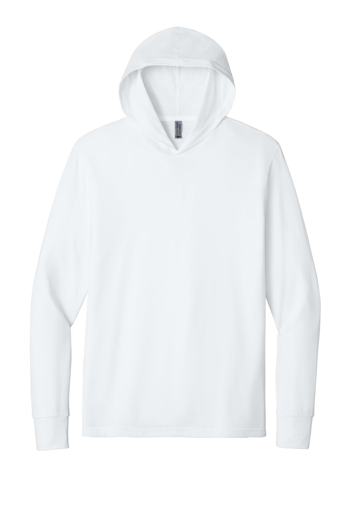 Next Level Apparel CVC Long Sleeve Hoodie - White