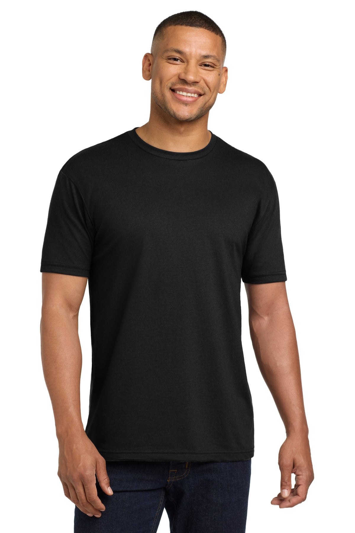 Next Level Apparel  Adult CVC Sueded Tee - Black