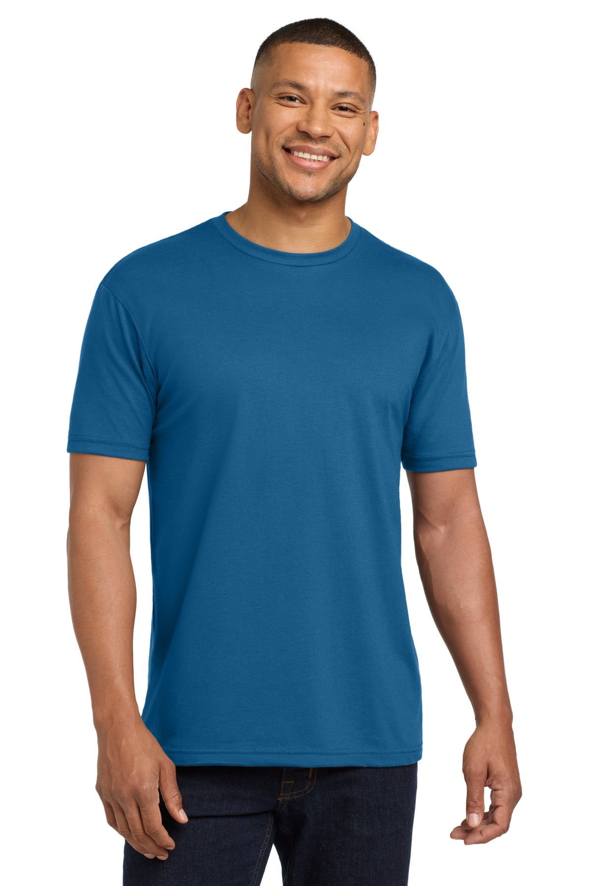 Next Level Apparel  Adult CVC Sueded Tee - Cool Blue