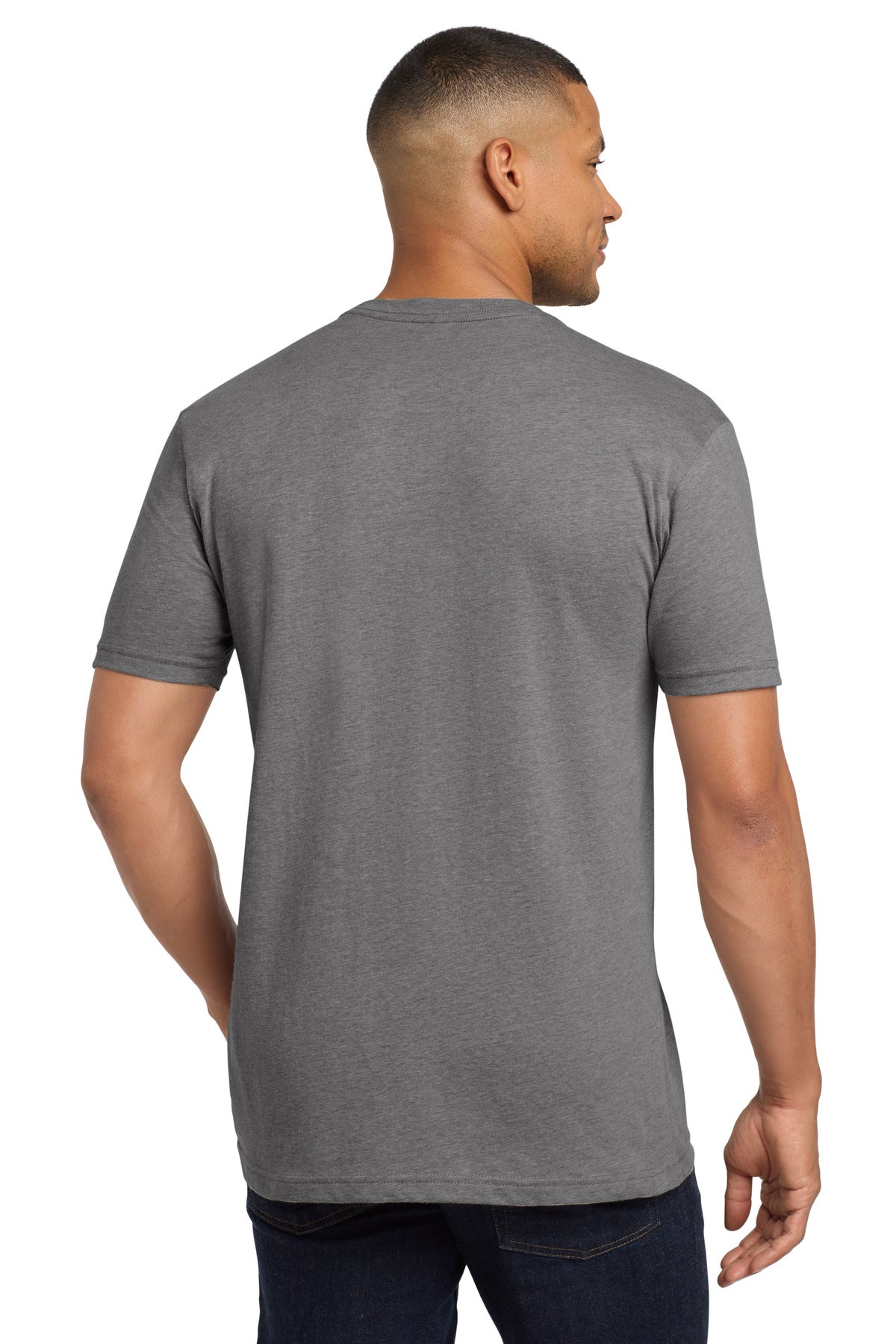 Next Level Apparel  Adult CVC Sueded Tee - Dark Heather Gray