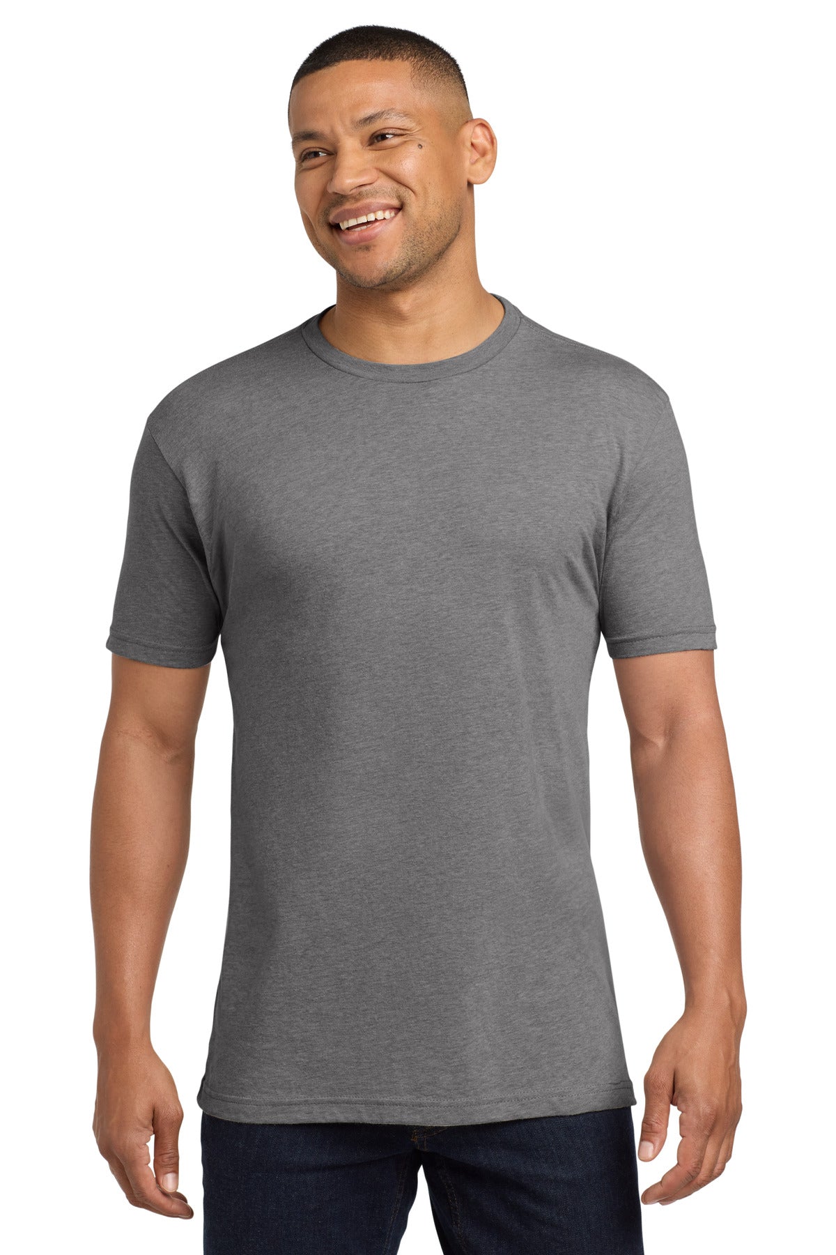 Next Level Apparel  Adult CVC Sueded Tee - Dark Heather Gray
