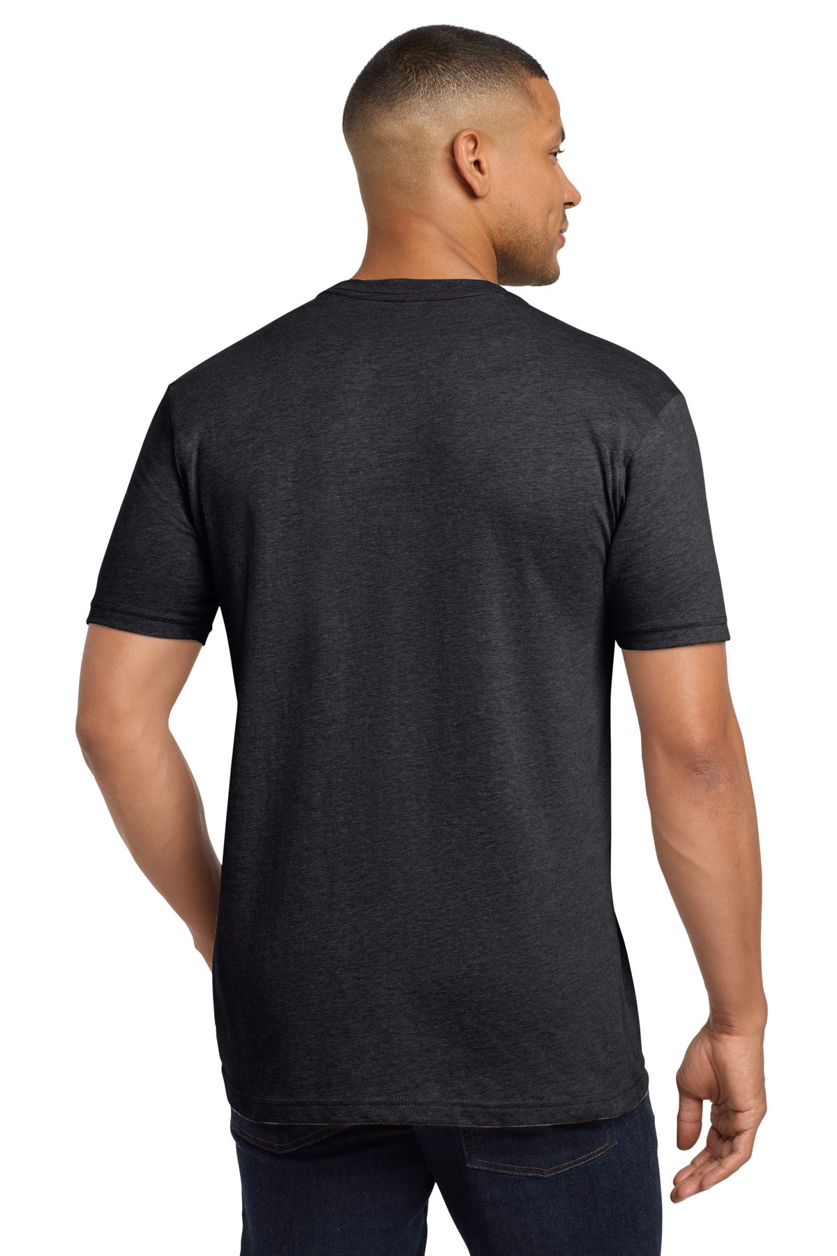 Next Level Apparel  Adult CVC Sueded Tee - Heather Charcoal