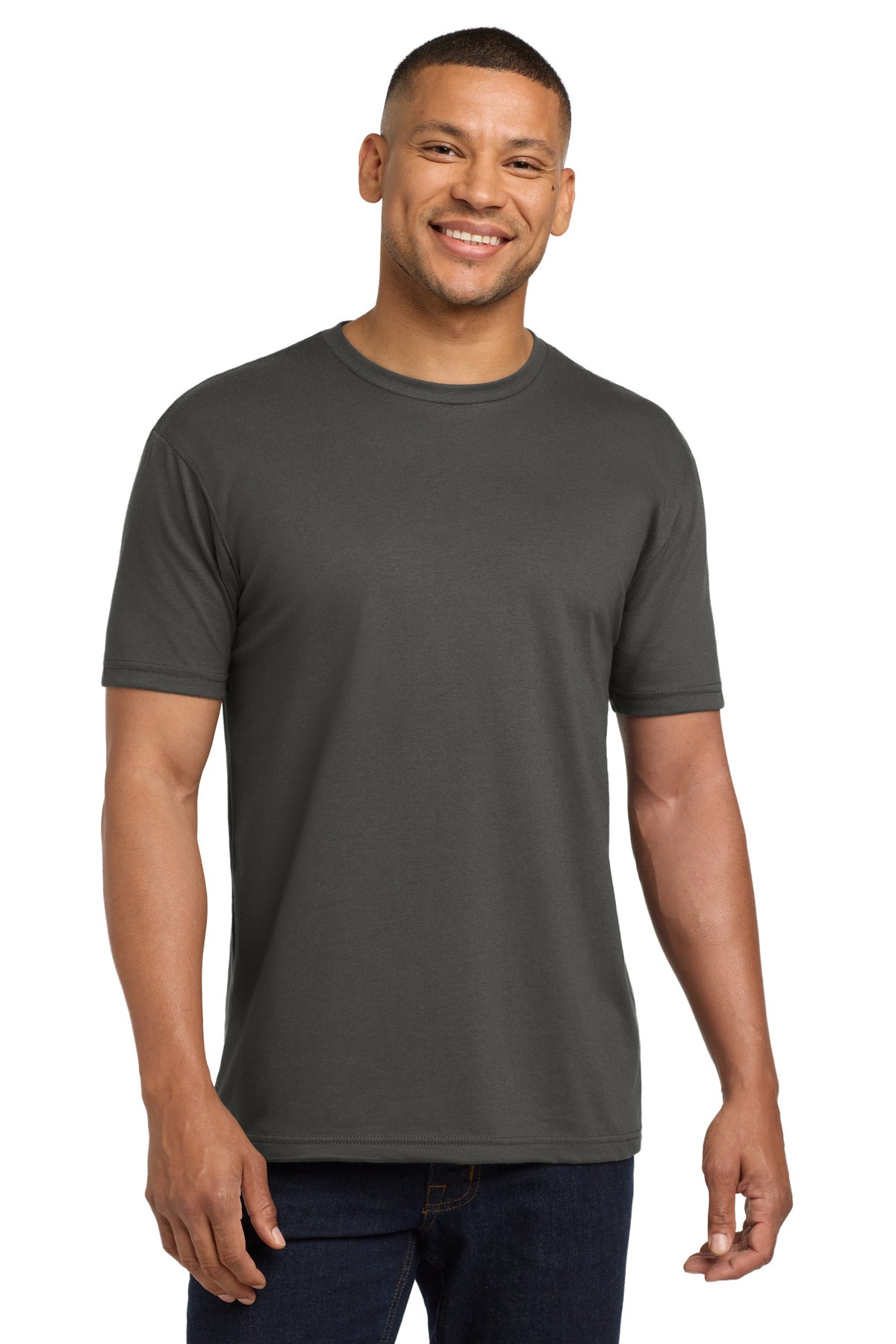 Next Level Apparel  Adult CVC Sueded Tee - Heavy Metal