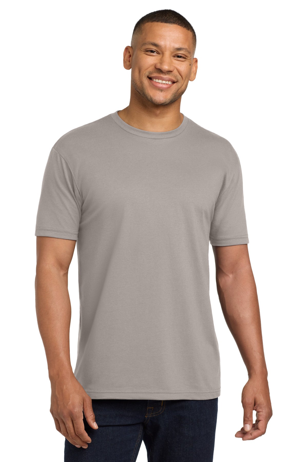 Next Level Apparel  Adult CVC Sueded Tee - Light Gray