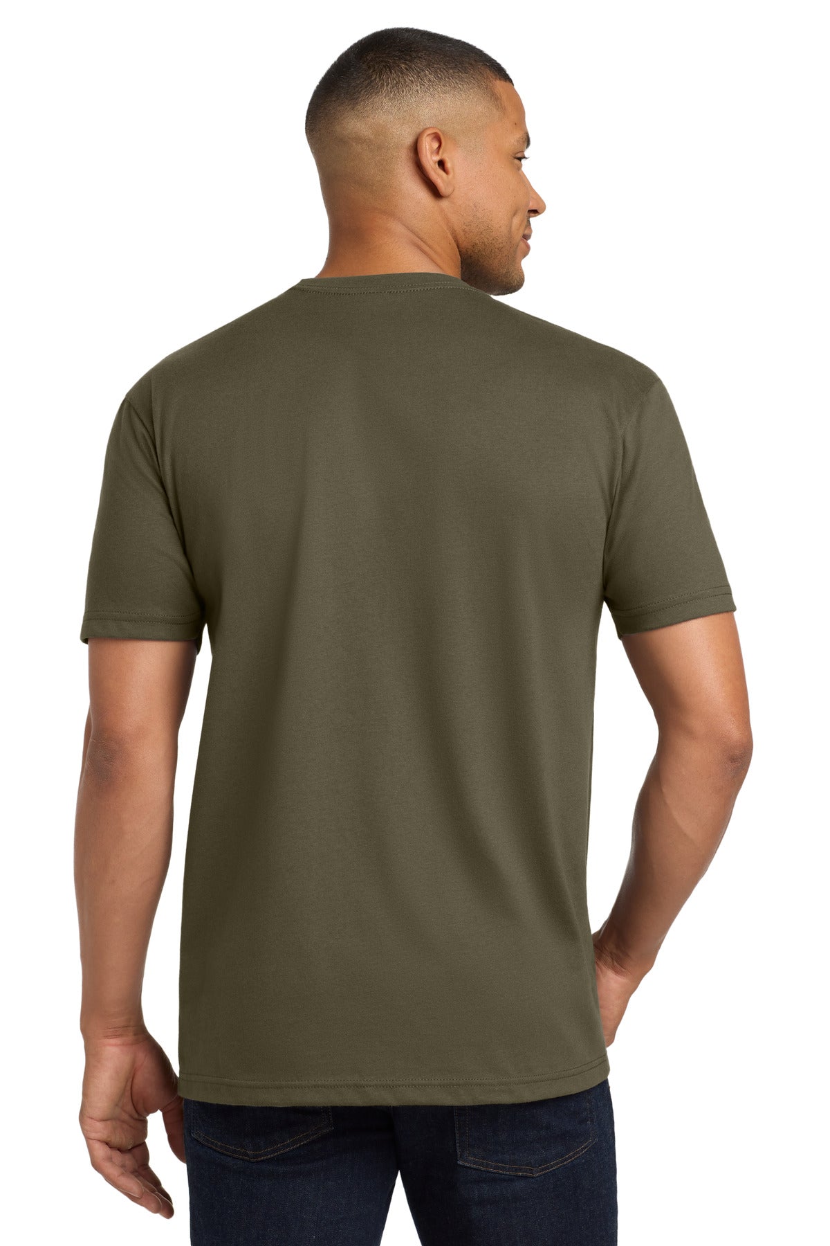 Next Level Apparel  Adult CVC Sueded Tee - Military Green