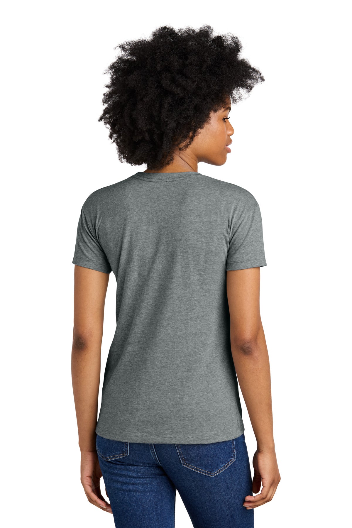 Next Level Apparel Women's CVC Relaxed Tee - Dark Heather Gray