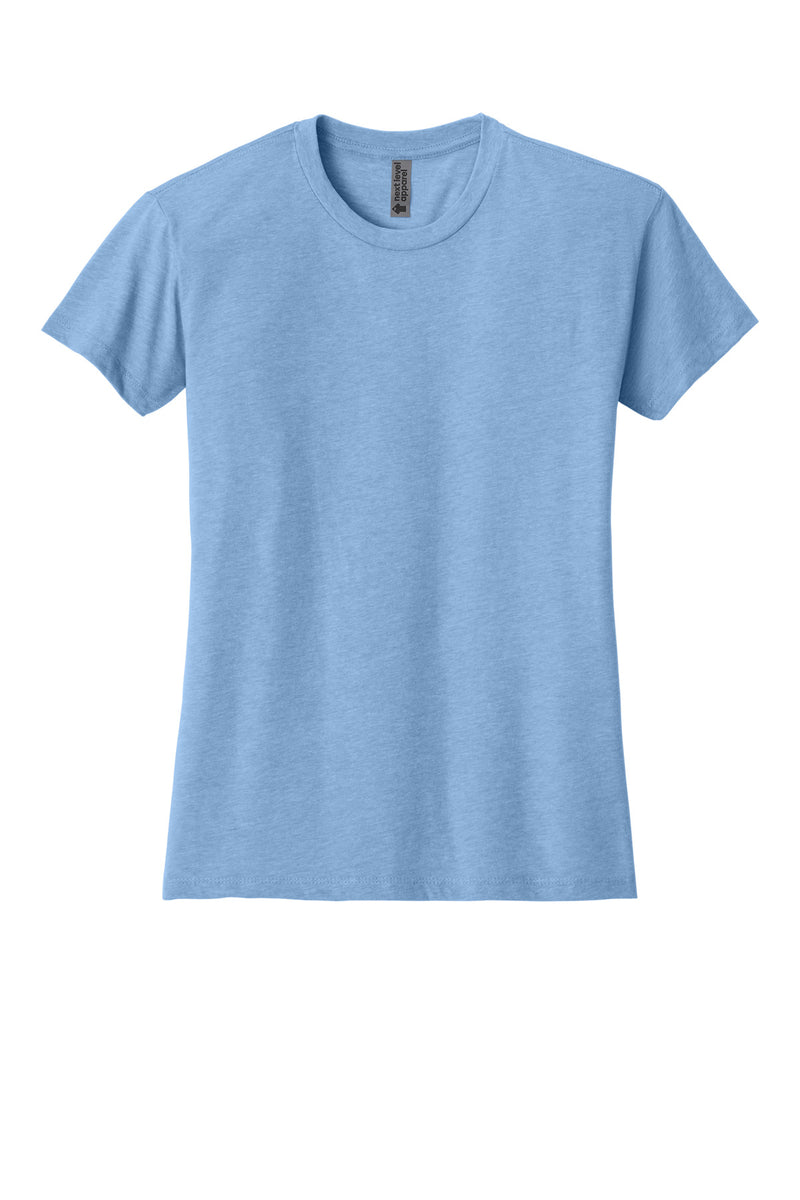 Next Level Apparel Women's CVC Relaxed Tee - Heather Columbia Blue