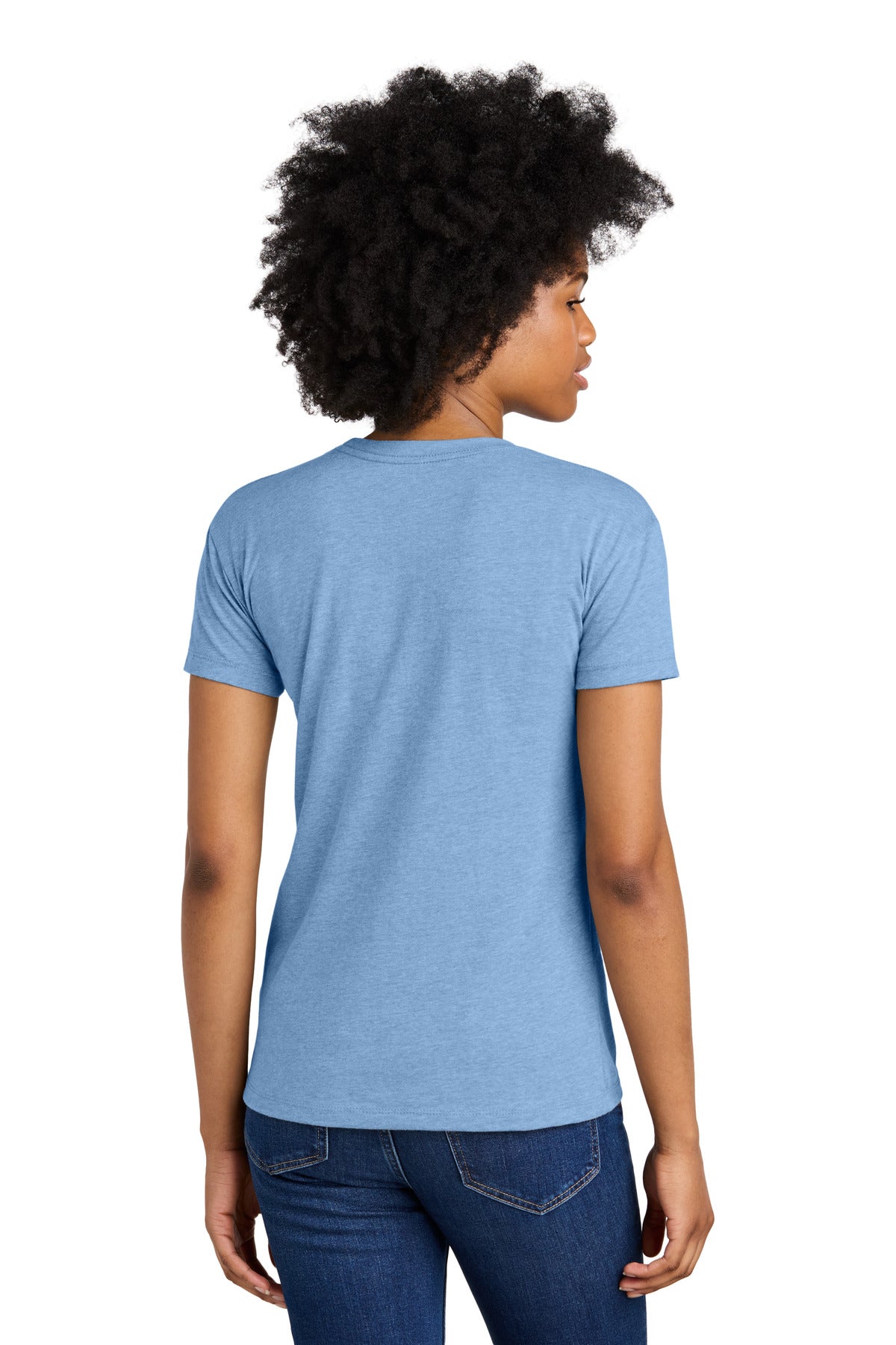 Next Level Apparel Women's CVC Relaxed Tee - Heather Columbia Blue