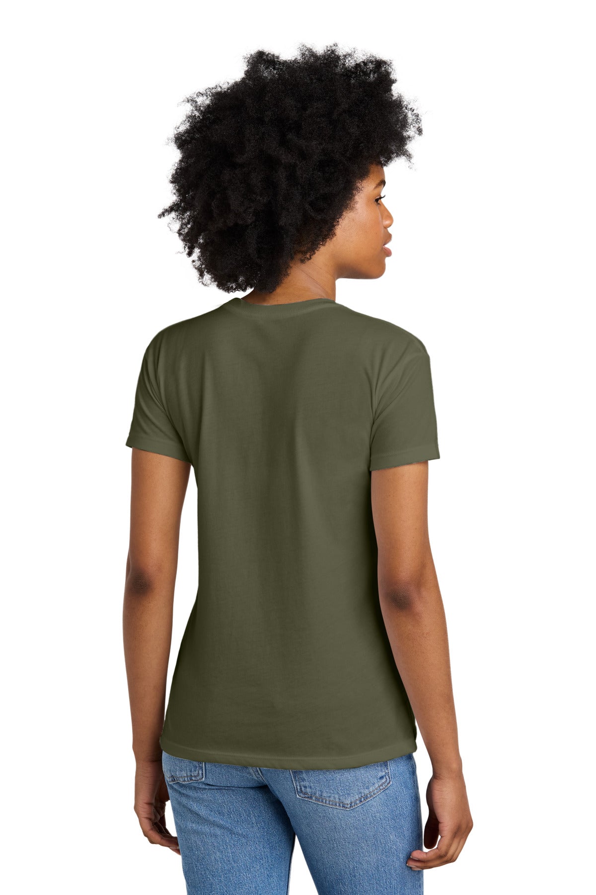 Next Level Apparel Women's CVC Relaxed Tee - Military Green