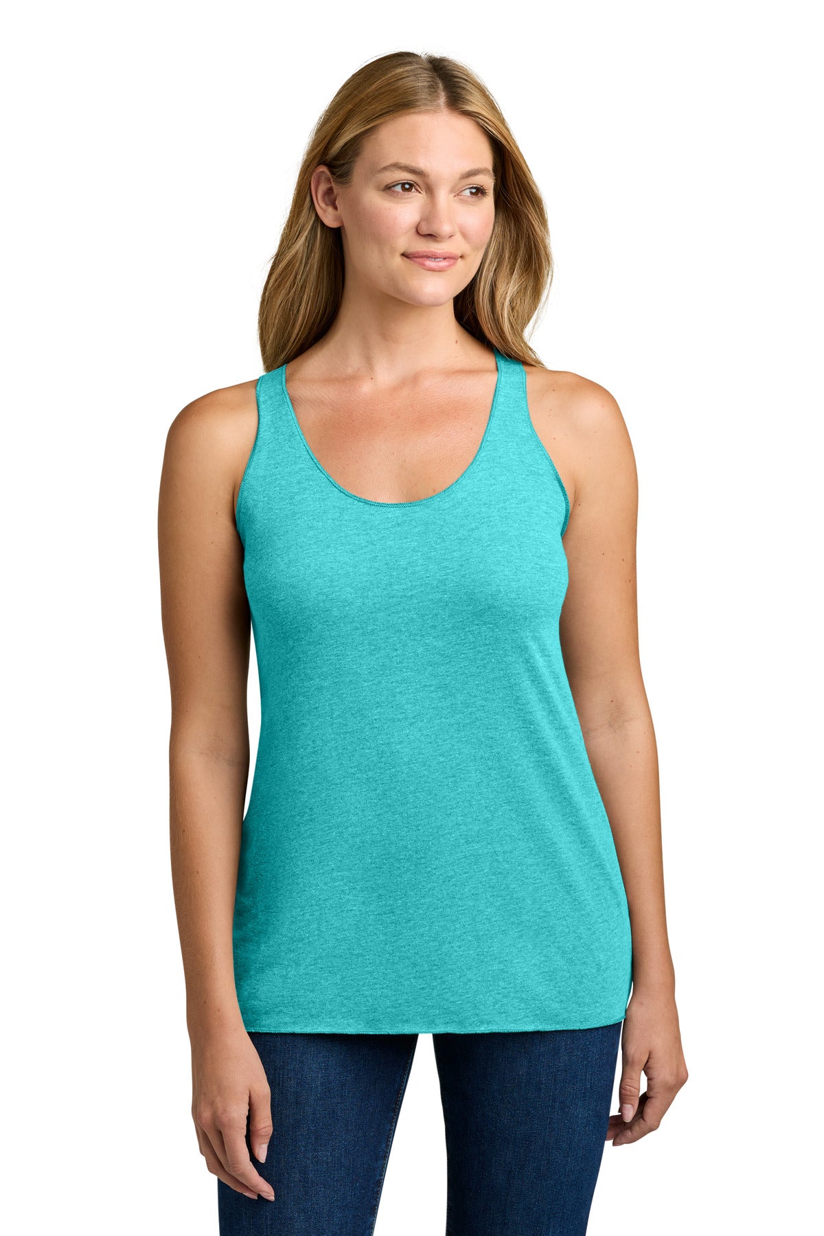 Next Level Apparel  Women's Tri-Blend Racerback Tank - Tahiti Blue