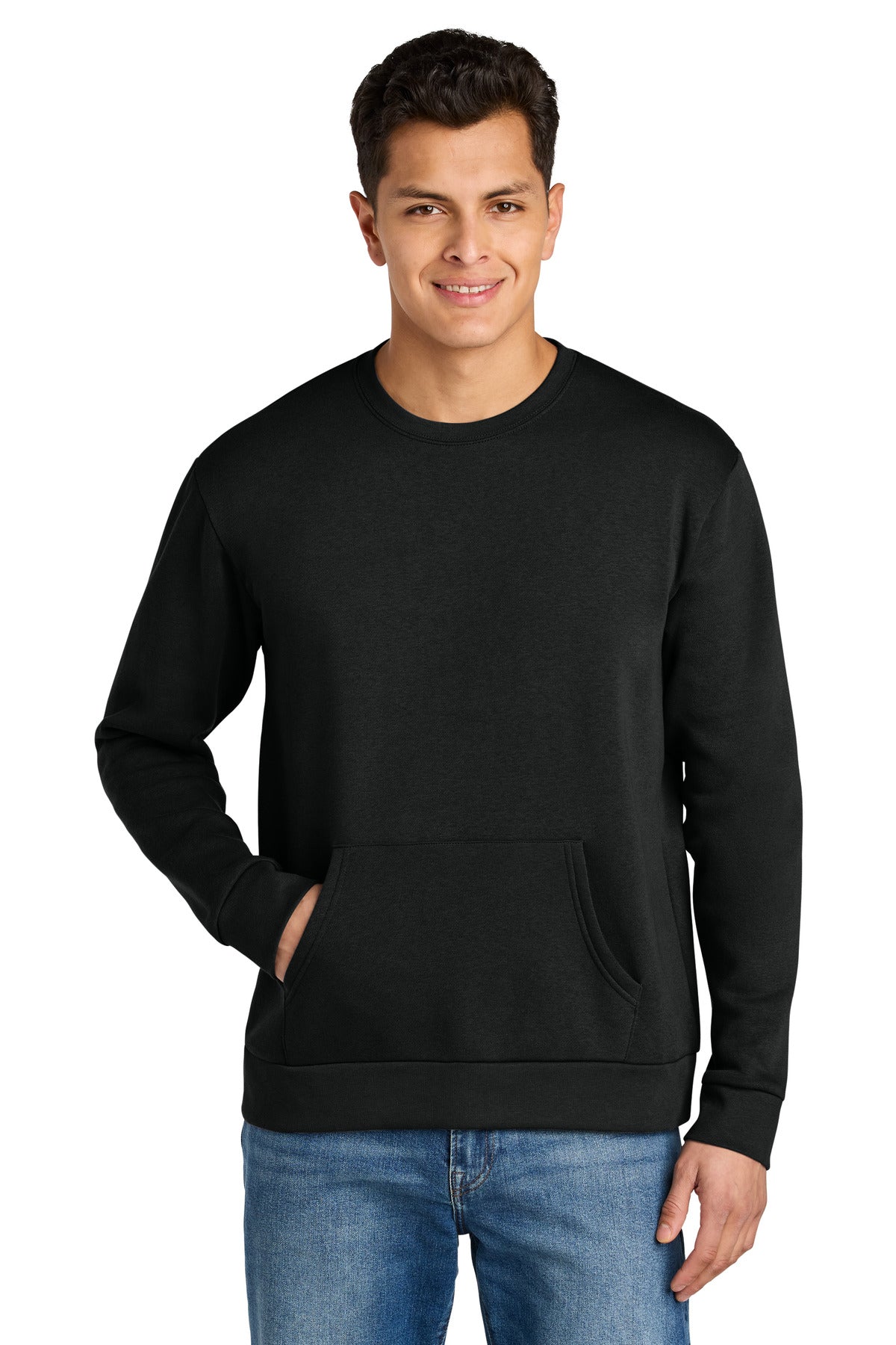 Next Level Apparel Santa Barbara Pocket Sweatshirt - Black