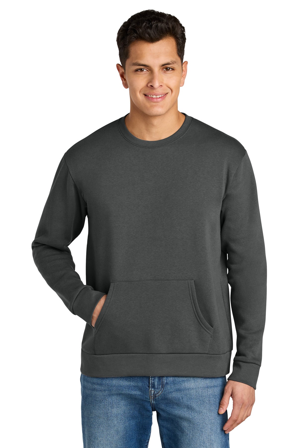 Next Level Apparel Santa Barbara Pocket Sweatshirt - Heavy Metal