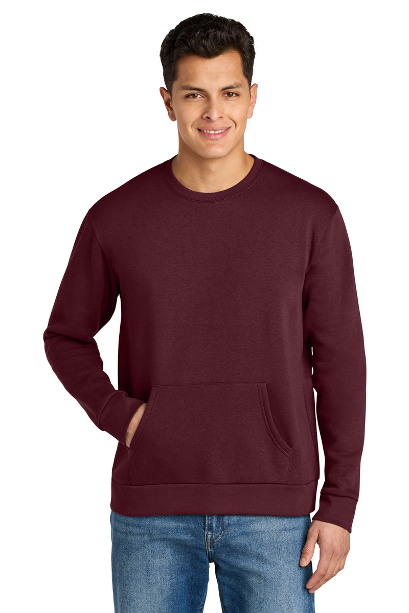 Next Level Apparel Santa Barbara Pocket Sweatshirt - Maroon