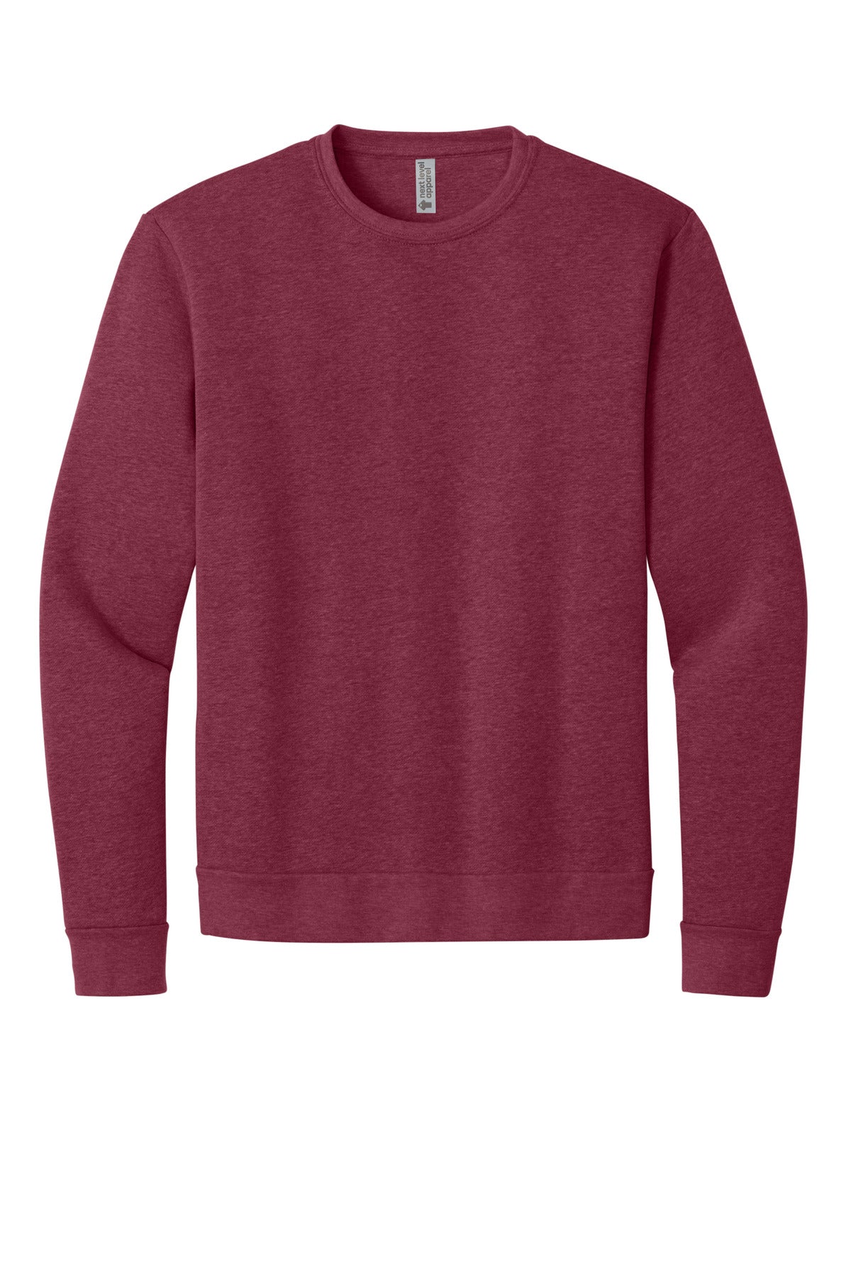 Next Level Apparel Adult Malibu Crewneck Sweatshirt - Heather Cardinal