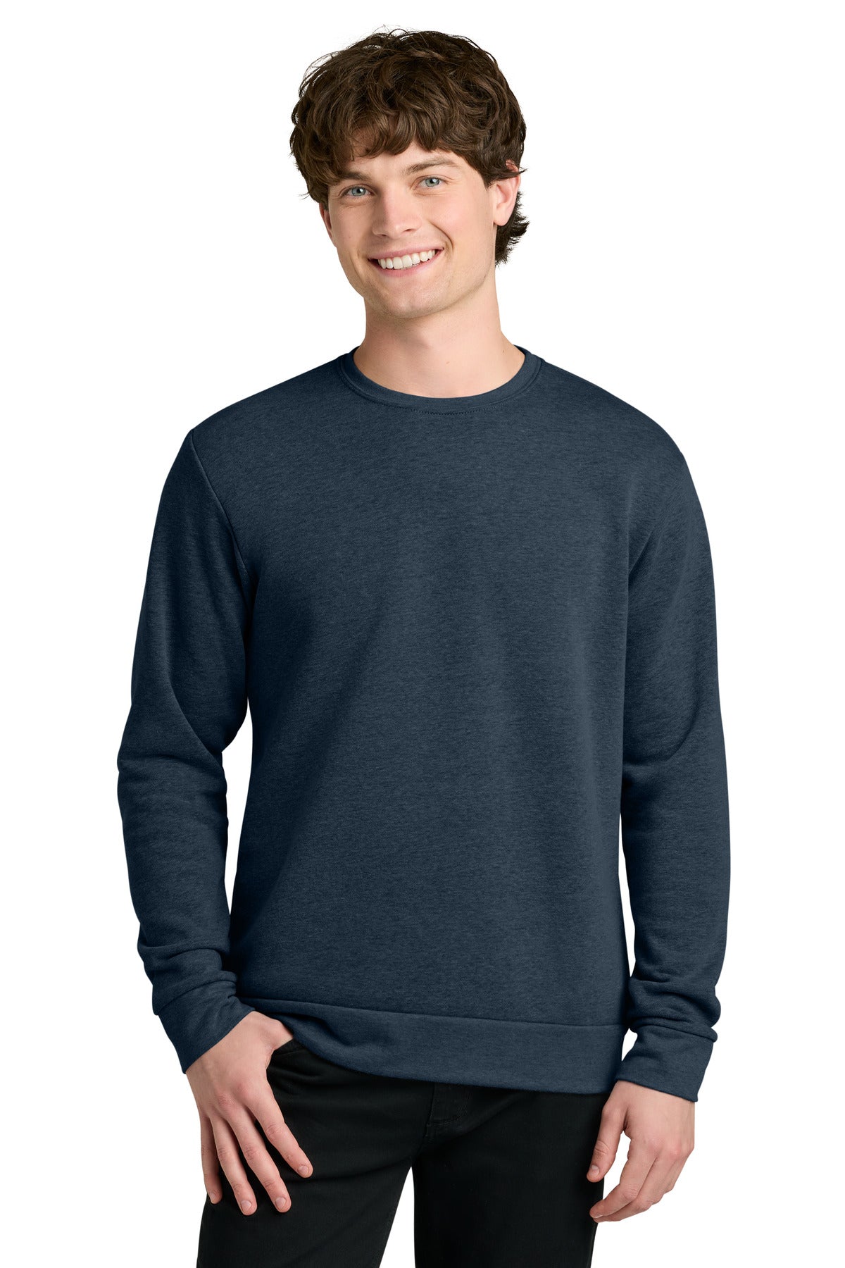 Next Level Apparel Adult Malibu Crewneck Sweatshirt - Heather Midnight Navy