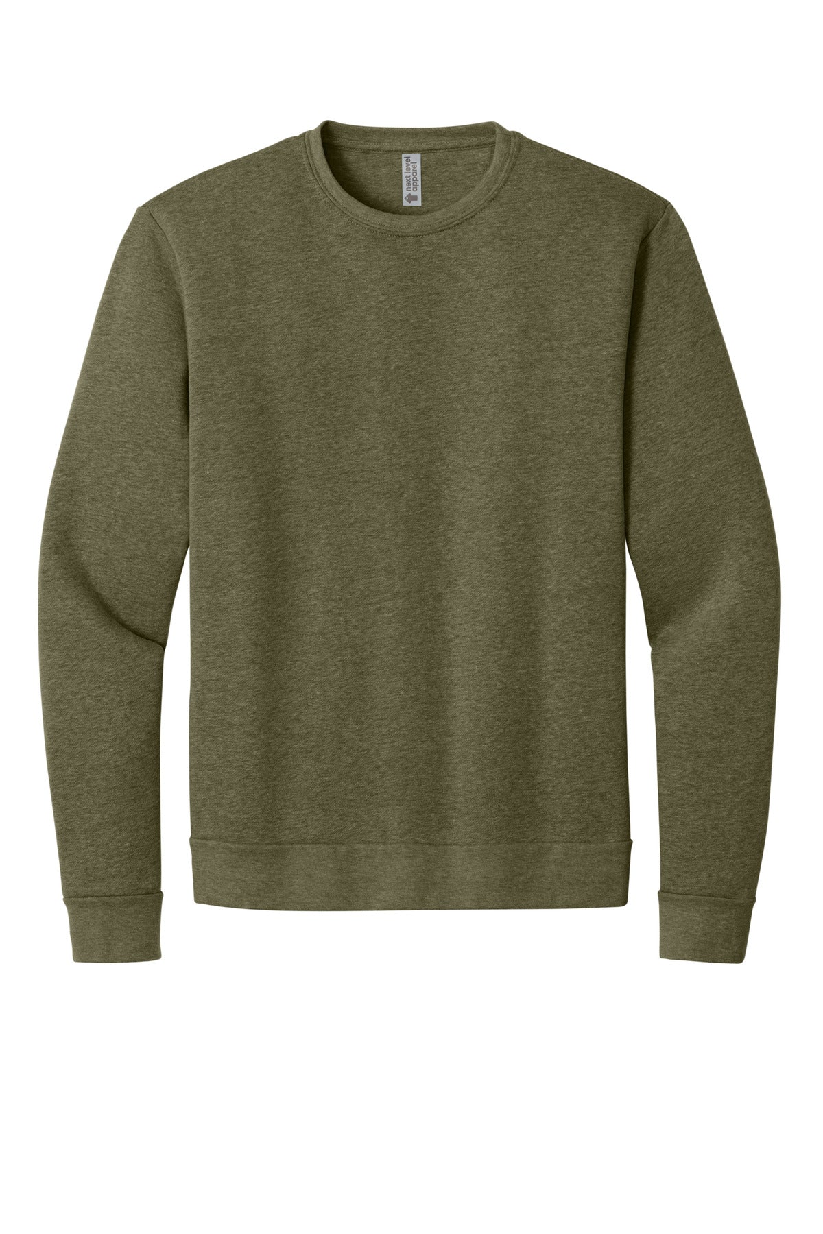 Next Level Apparel Adult Malibu Crewneck Sweatshirt - Heather Military Green