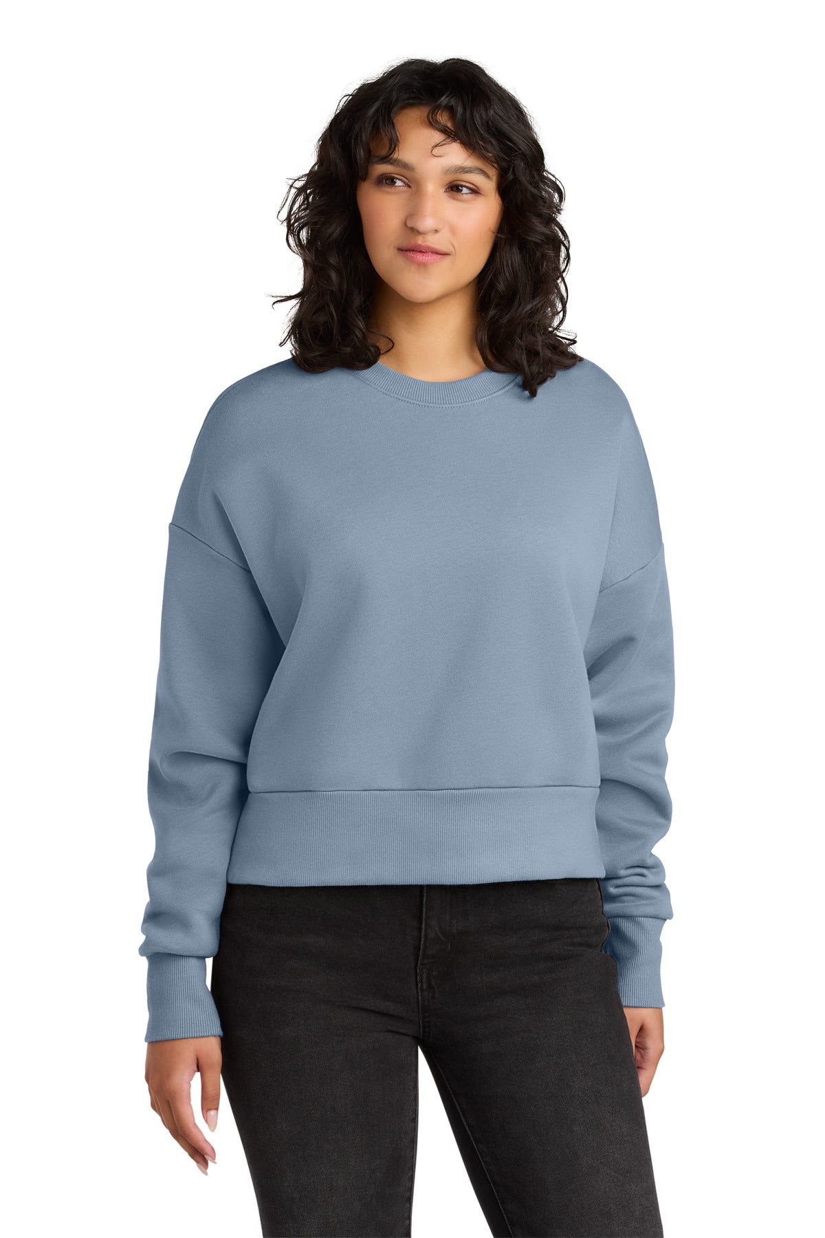 Next Level Apparel Women's Heavyweight Sweatshirt - Stonewash Denim