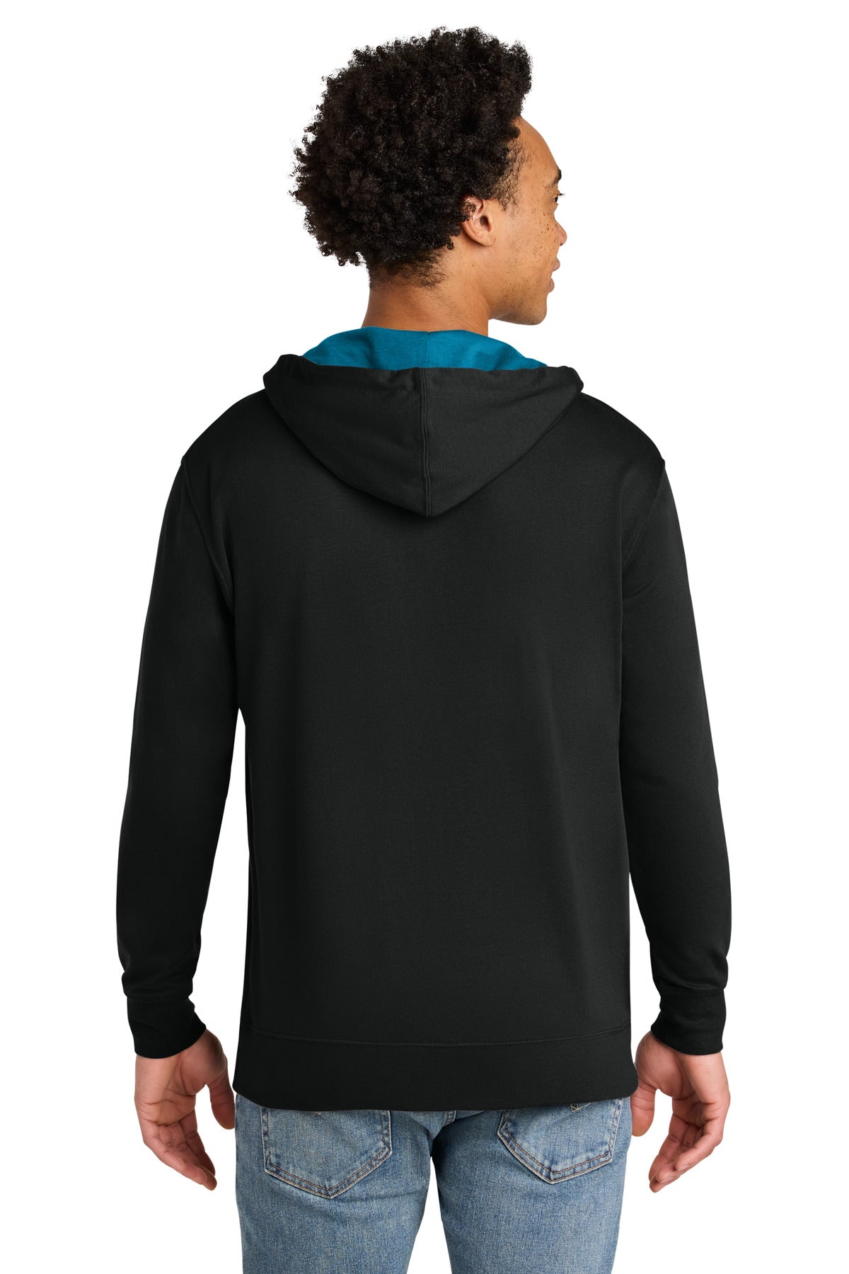 Next Level Apparel Laguna Hoodie - Black/ Turquoise