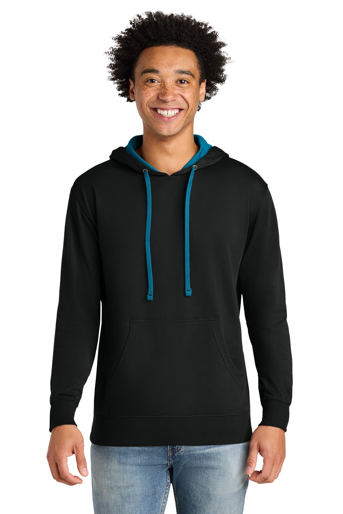 Next Level Apparel Laguna Hoodie - Black/ Turquoise