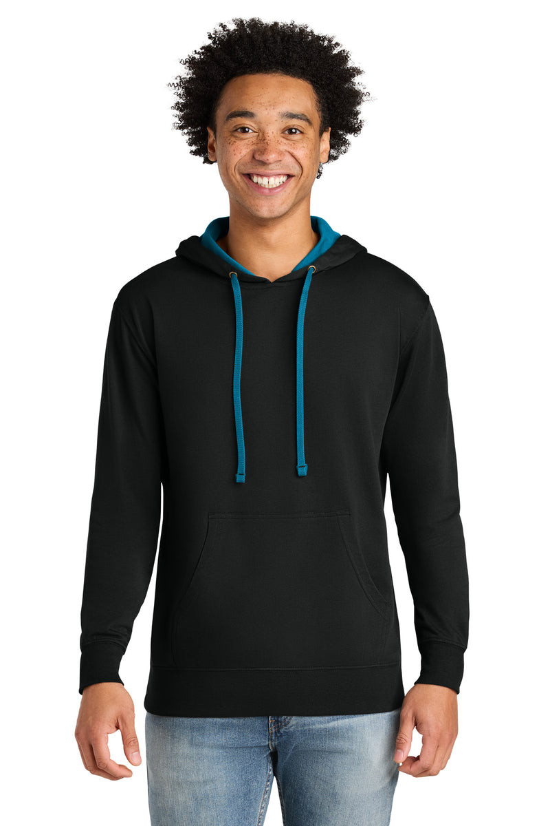 Next Level Apparel Laguna Hoodie - Black/ Turquoise