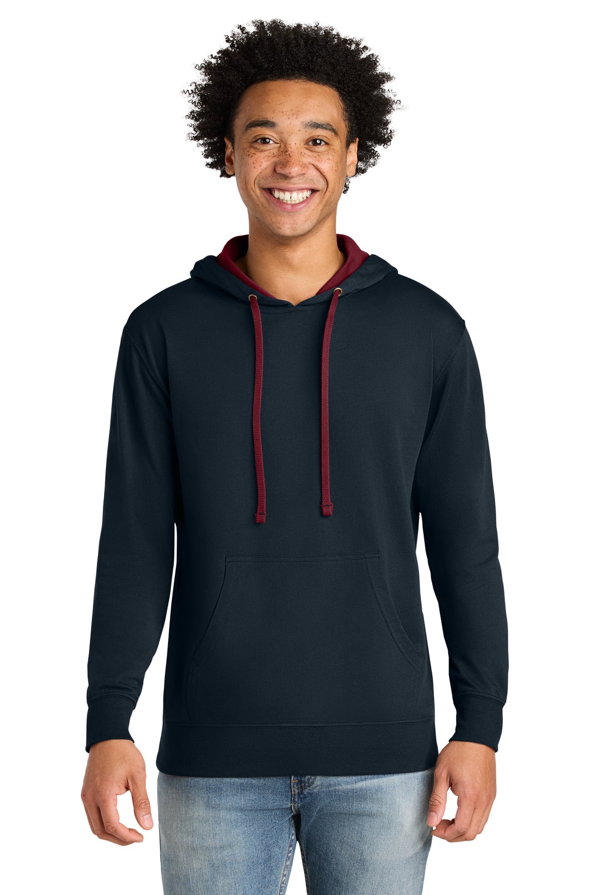 Next Level Apparel Laguna Hoodie - Midnight Navy/ Cardinal