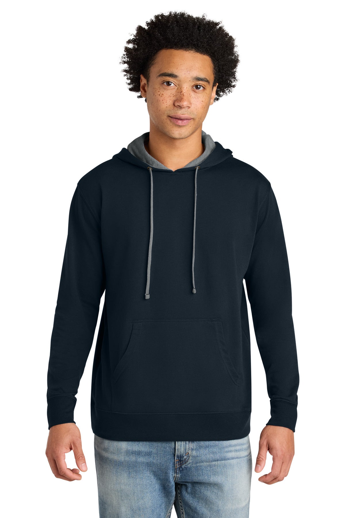 Next Level Apparel Laguna Hoodie - Midnight Navy/ Heather Gray