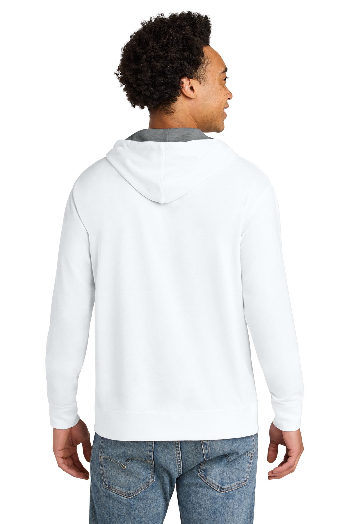Next Level Apparel Laguna Hoodie - White/ Heather Gray