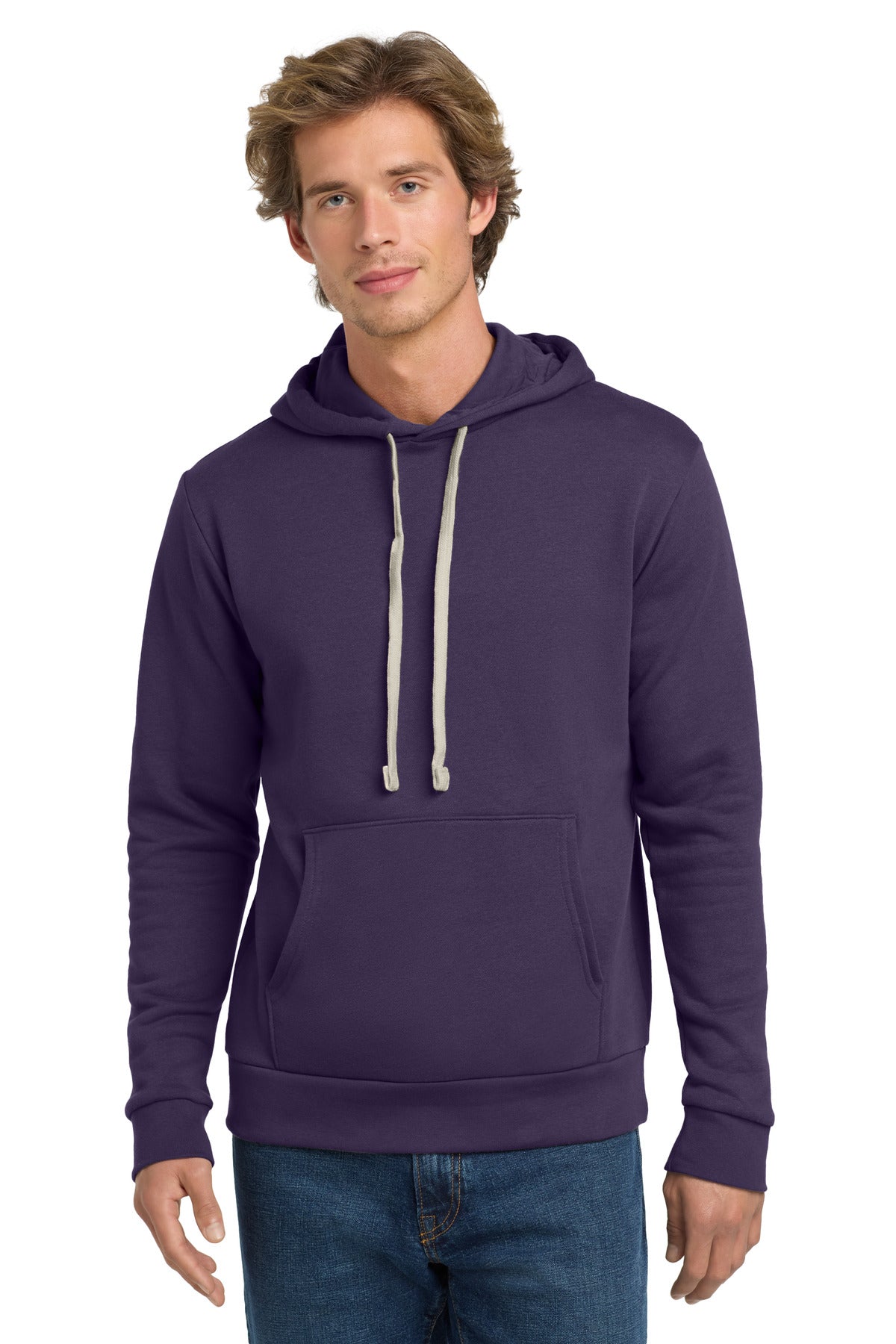 Next Level Apparel   Adult Santa Barbara Pullover Hoodie - Galaxy Purple