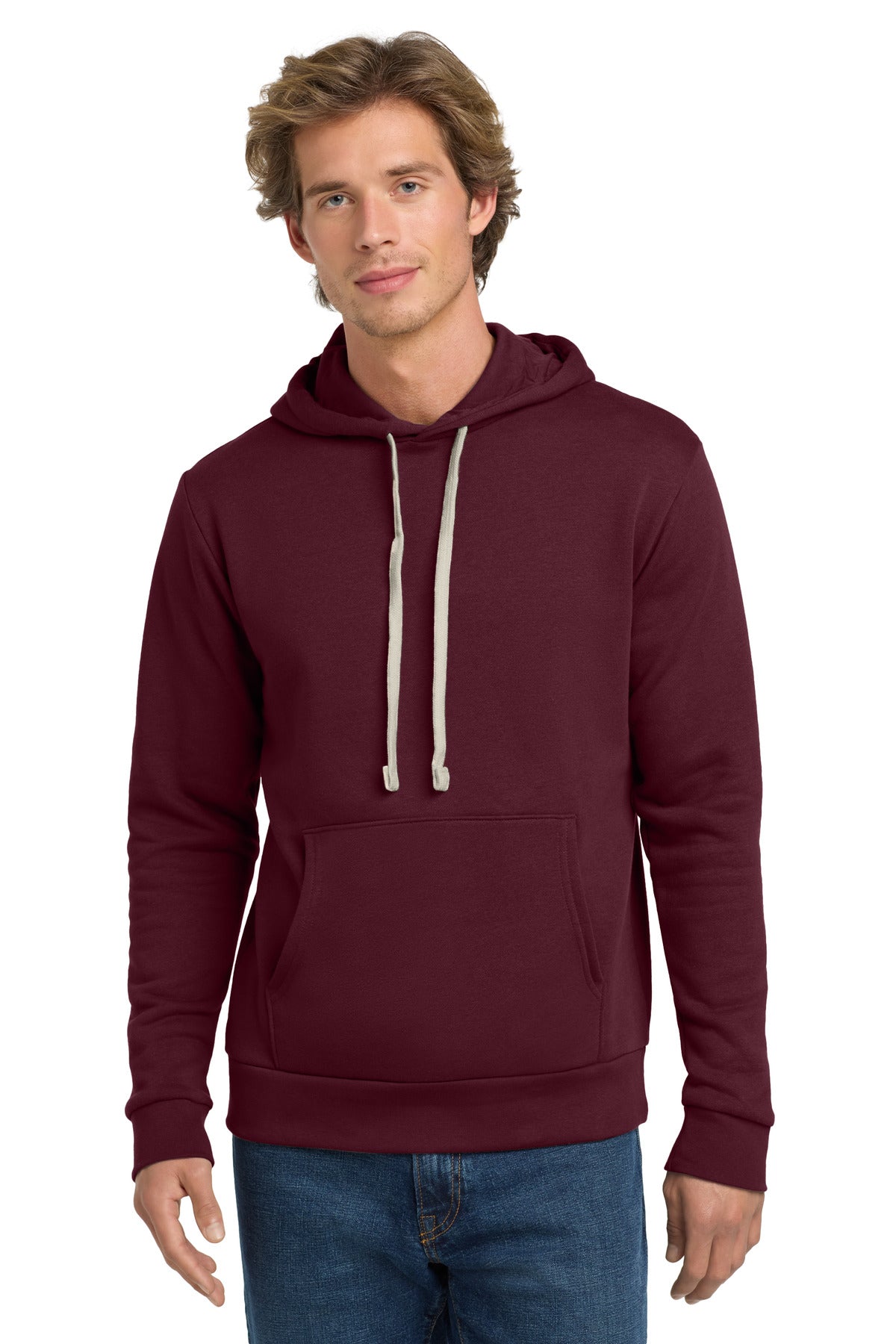 Next Level Apparel   Adult Santa Barbara Pullover Hoodie - Maroon