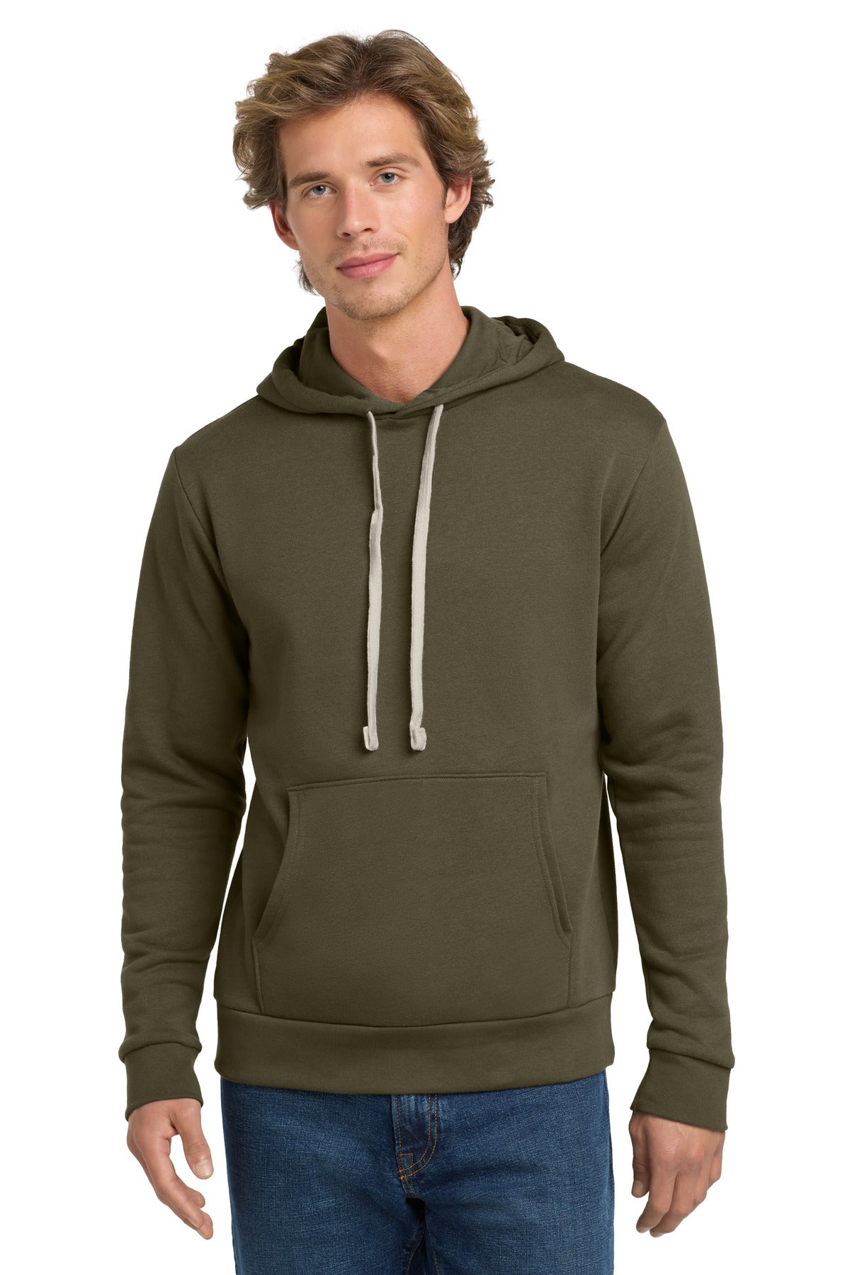 Next Level Apparel   Adult Santa Barbara Pullover Hoodie - Military Green