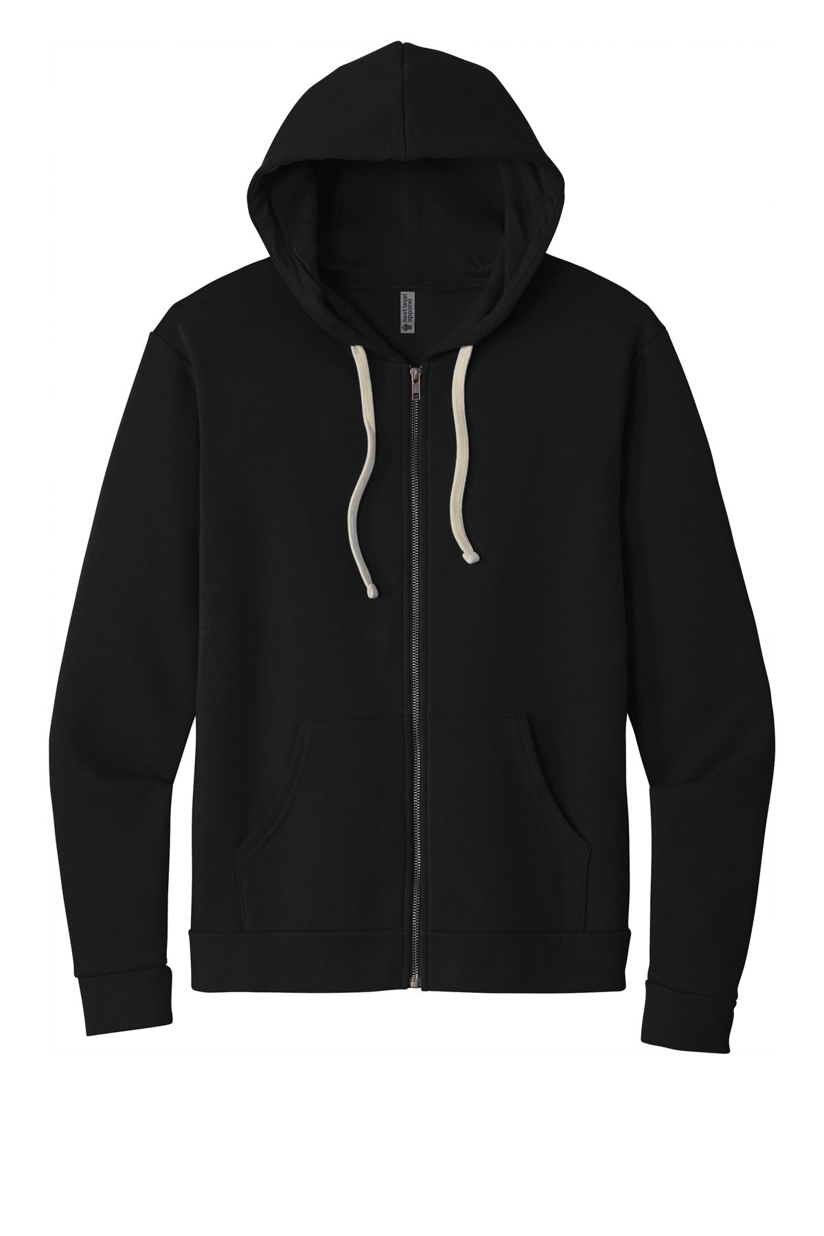 Next Level Apparel Adult Santa Barbara Zip Hoodie - Black