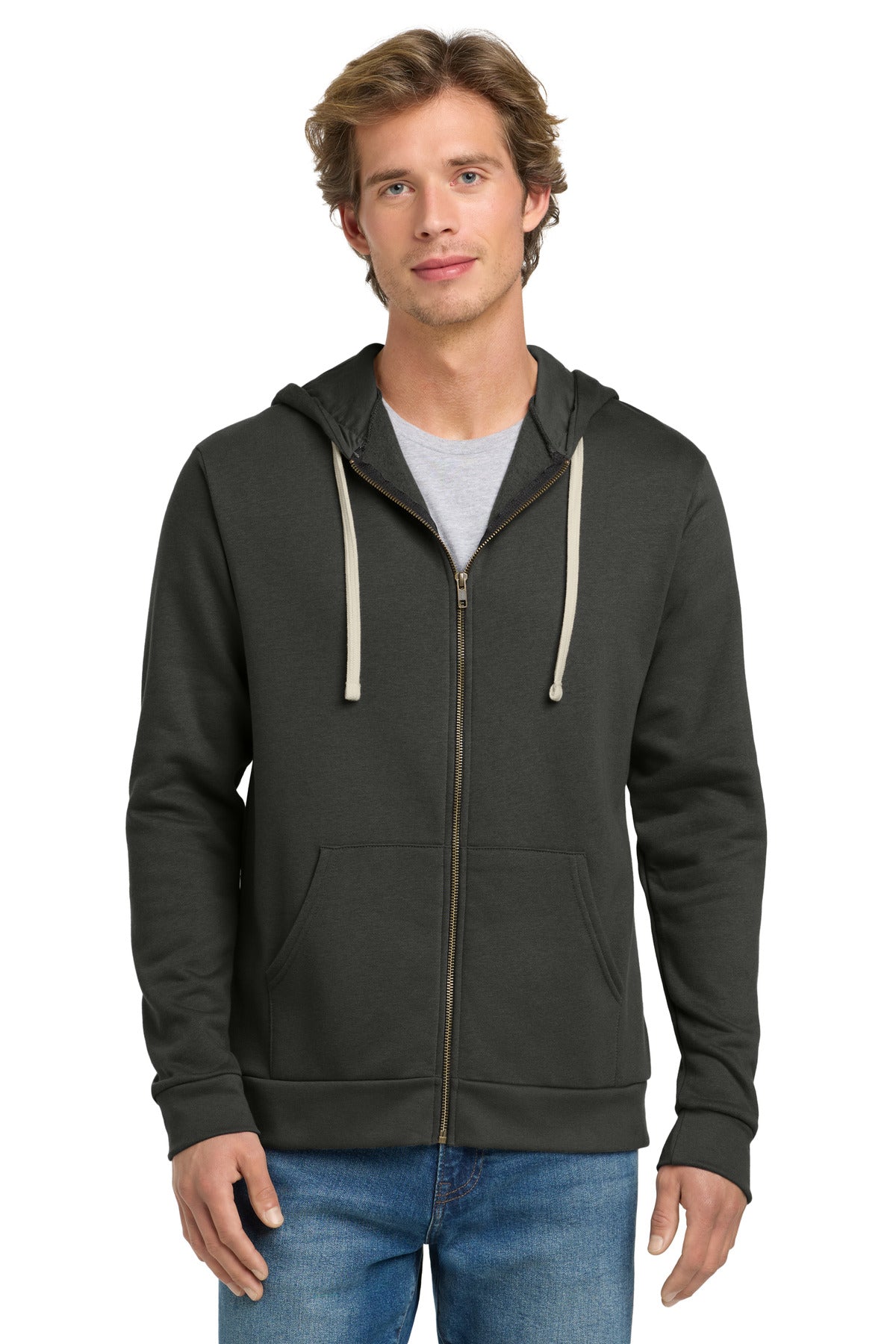 Next Level Apparel Adult Santa Barbara Zip Hoodie - Heavy Metal
