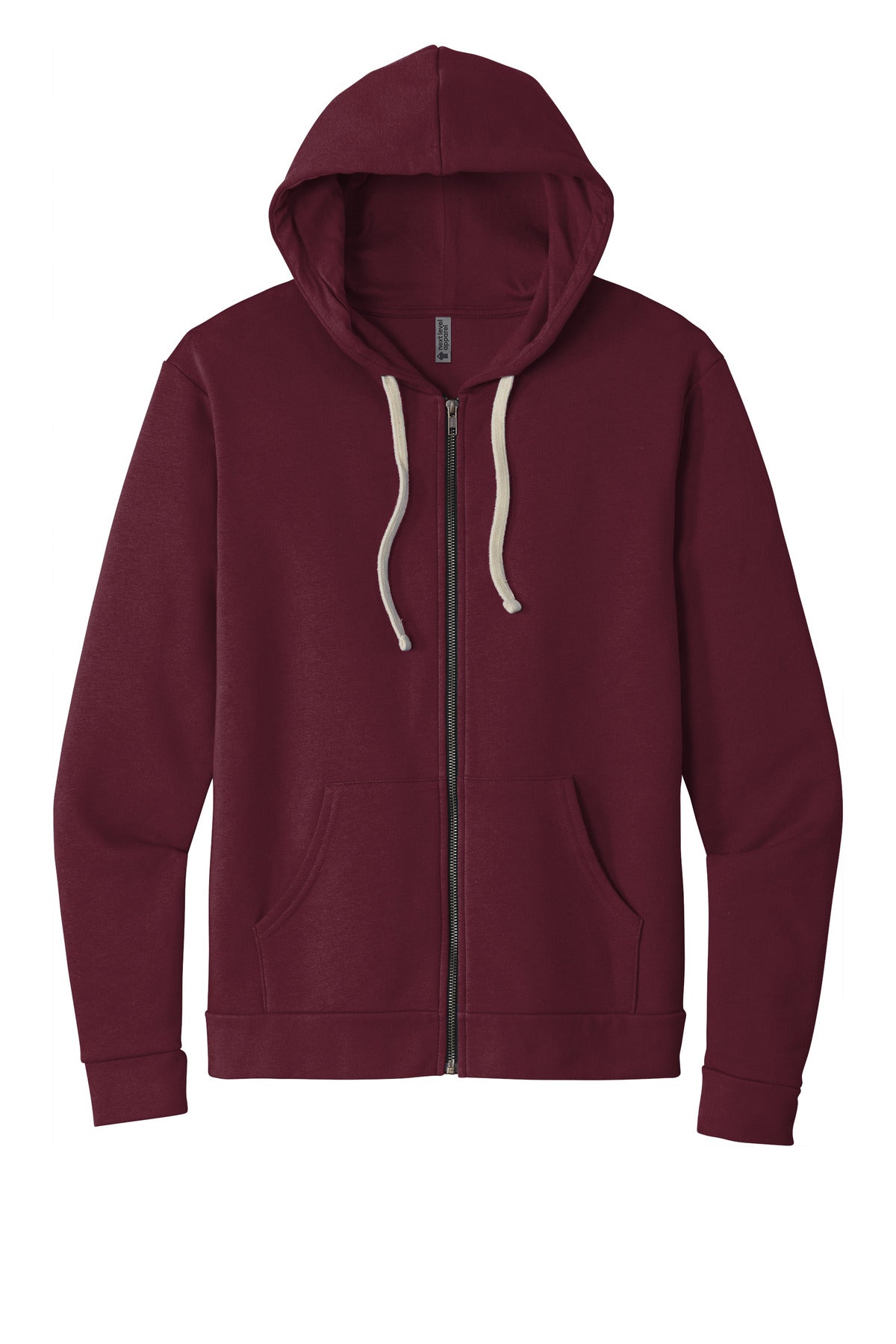 Next Level Apparel Adult Santa Barbara Zip Hoodie - Maroon