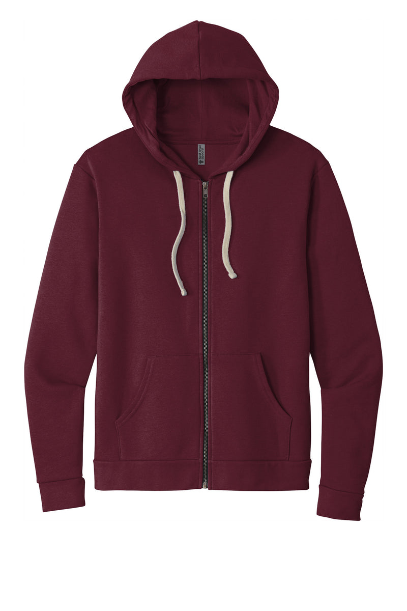 Next Level Apparel Adult Santa Barbara Zip Hoodie - Maroon