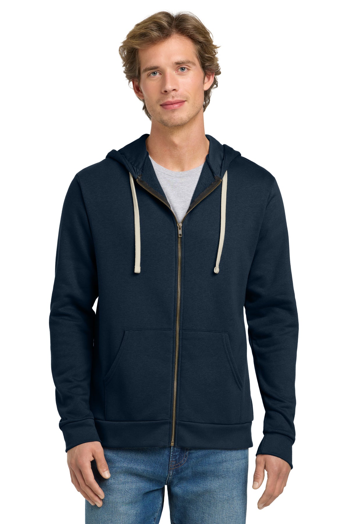 Next Level Apparel Adult Santa Barbara Zip Hoodie - Midnight Navy