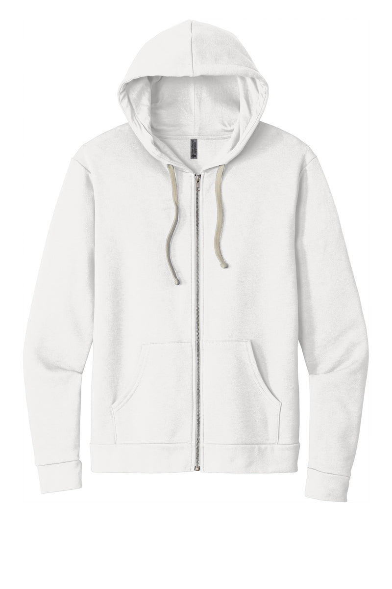 Next Level Apparel Adult Santa Barbara Zip Hoodie - White