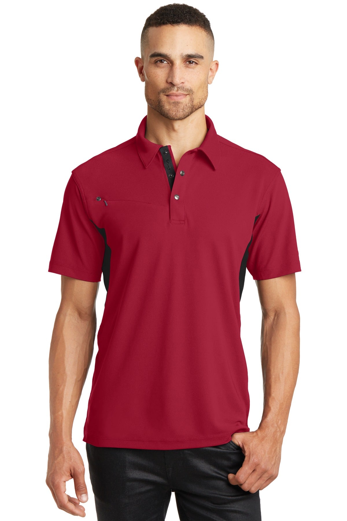 OGIO - Accelerator Polo - Signal Red/ Blacktop