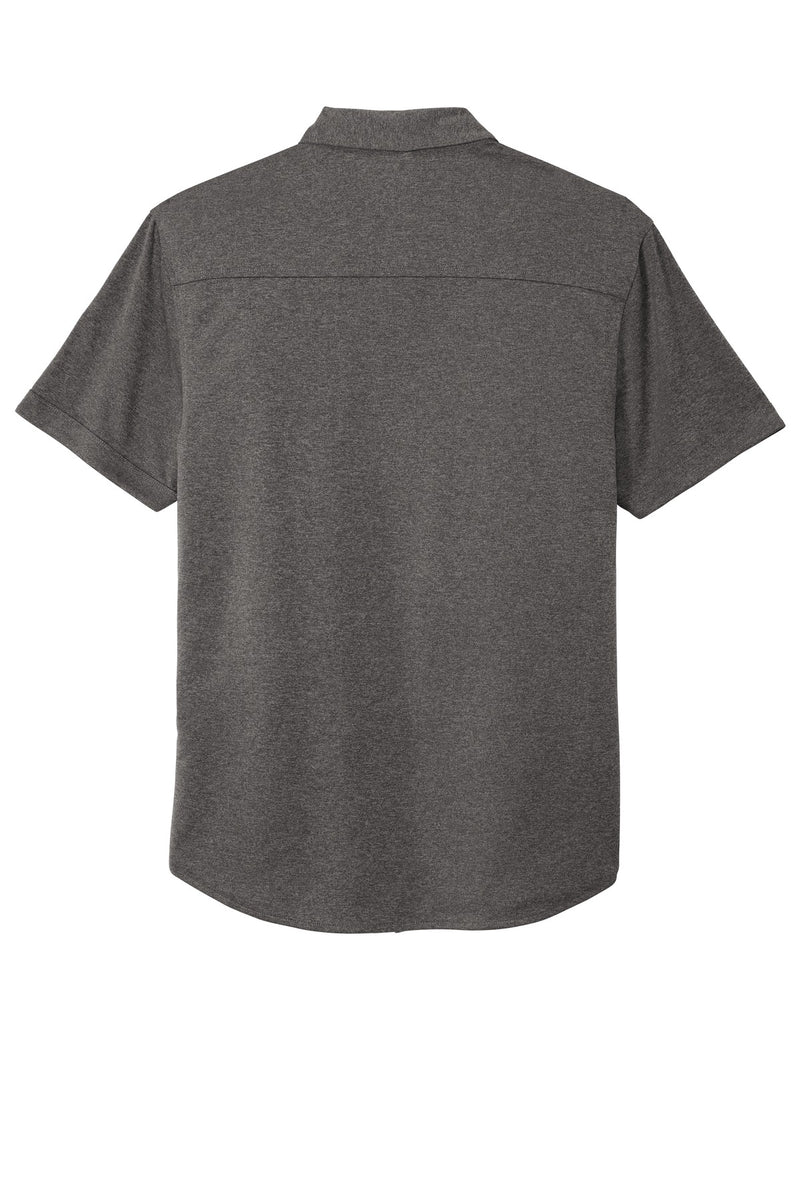 OGIO  Gravitate Full-Button Polo - Dark Heather Grey