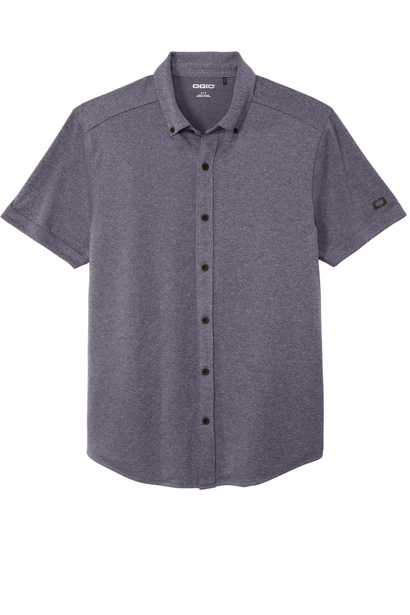 OGIO  Gravitate Full-Button Polo - Navy Heather
