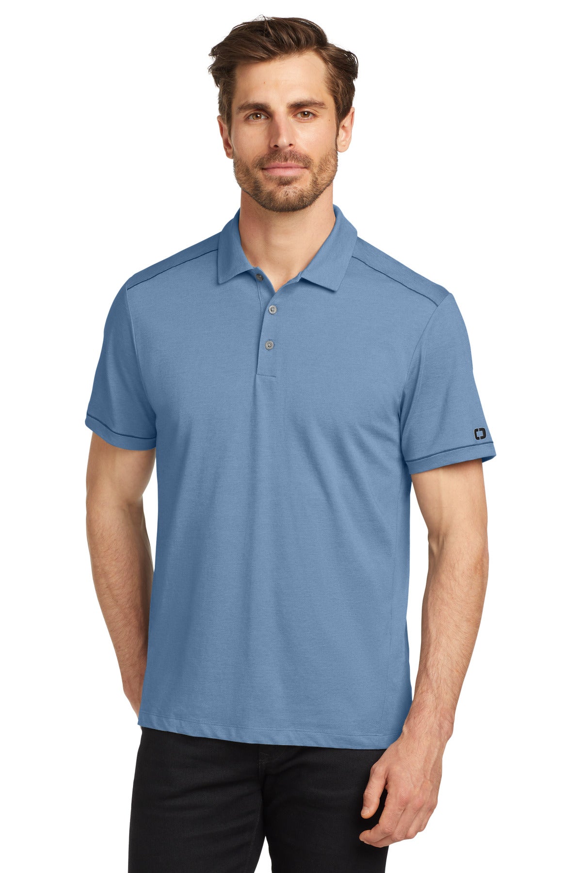 OGIO  Code Stretch Polo - Force Blue Heather