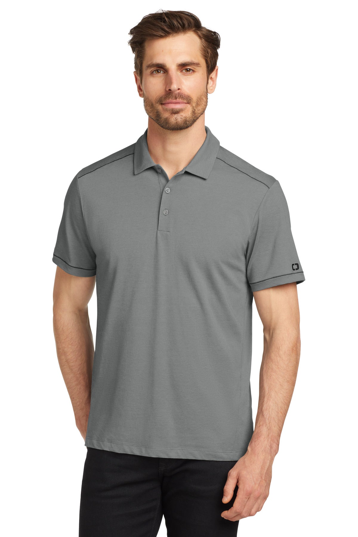 OGIO  Code Stretch Polo - Tarmac Grey Heather