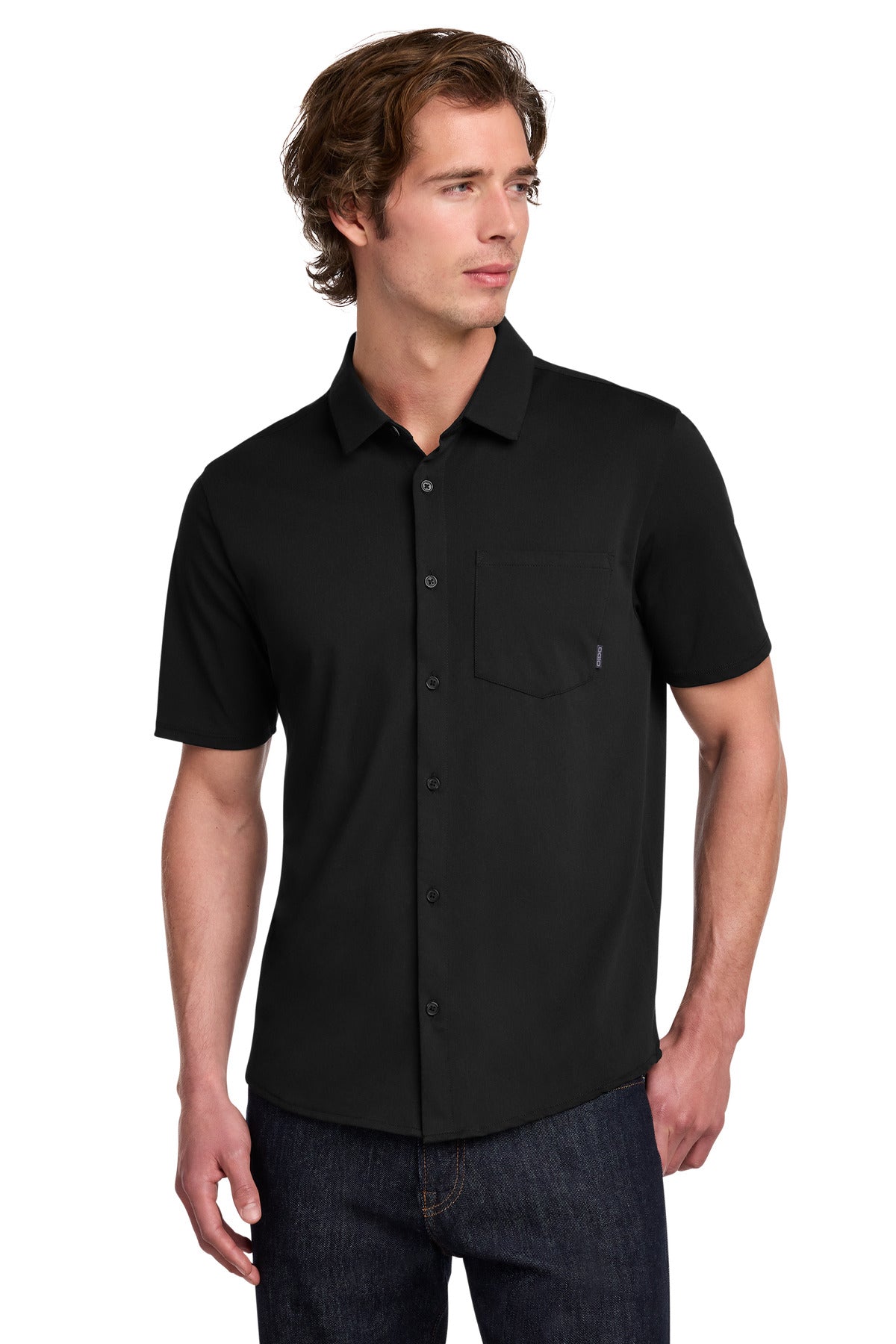 OGIO Extend Short Sleeve Button-Up - Blacktop